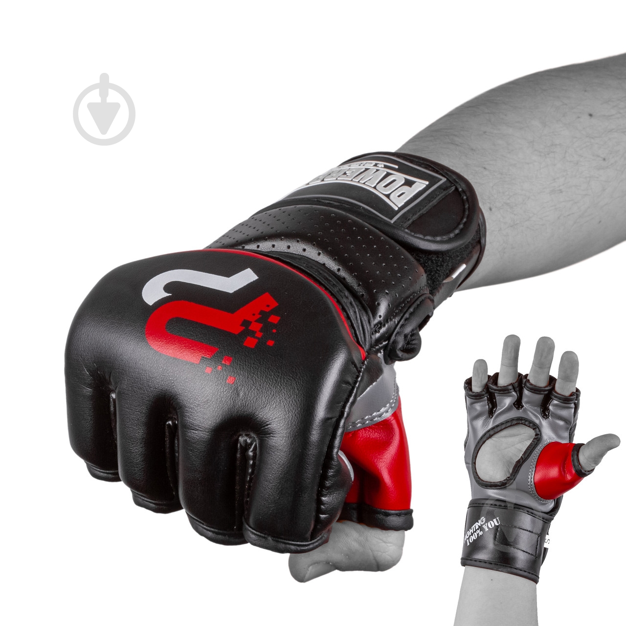 Перчатки для MMA PowerPlay 3093 р. M 4,6oz черный - фото 2 Перчатки для MMA PowerPlay 3093 р. M 4,6oz черный - фото 2