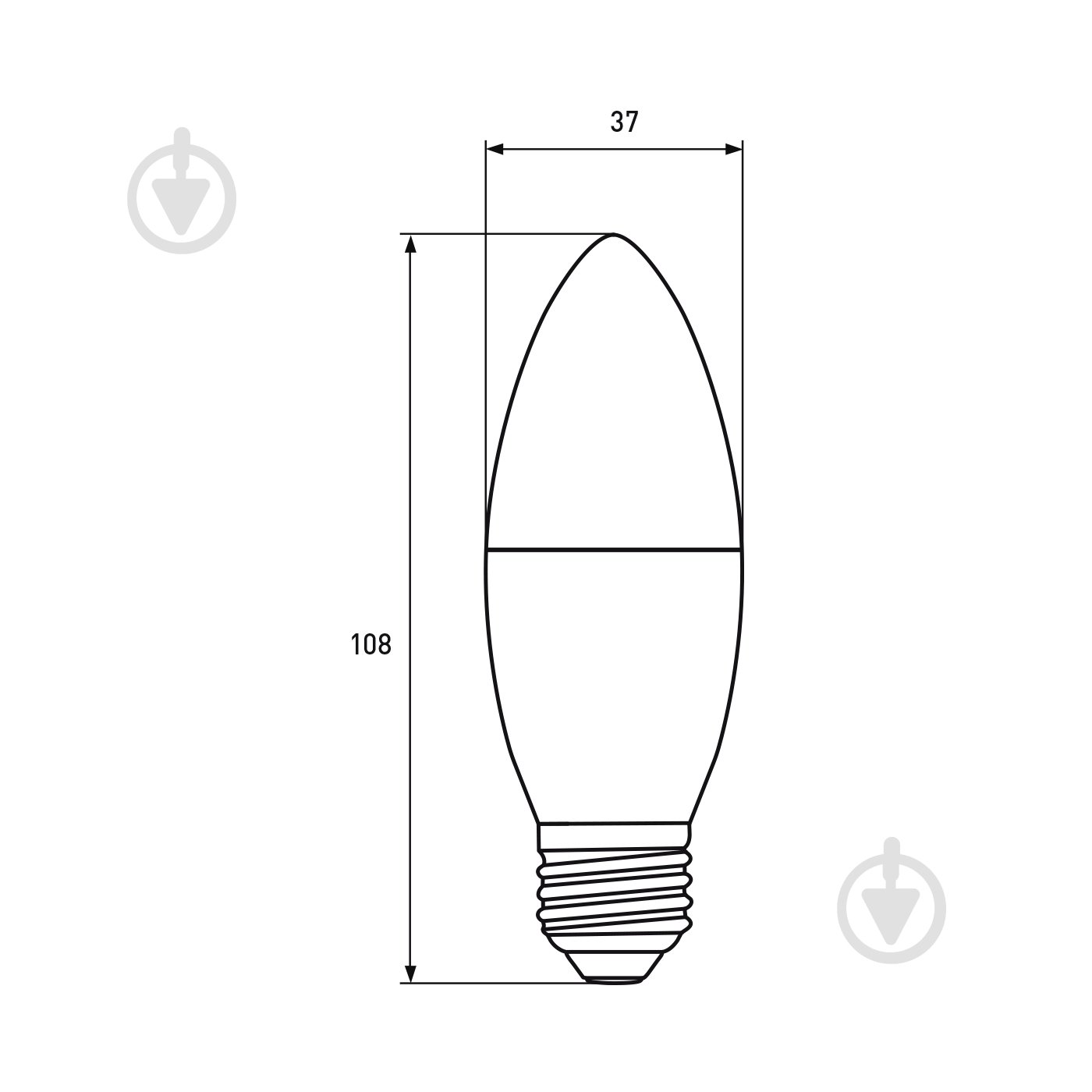 Лампа світлодіодна Eurolamp ECO 10 Вт Candle E14 220 В 4000 К LED-CL-10144(P) - фото 4