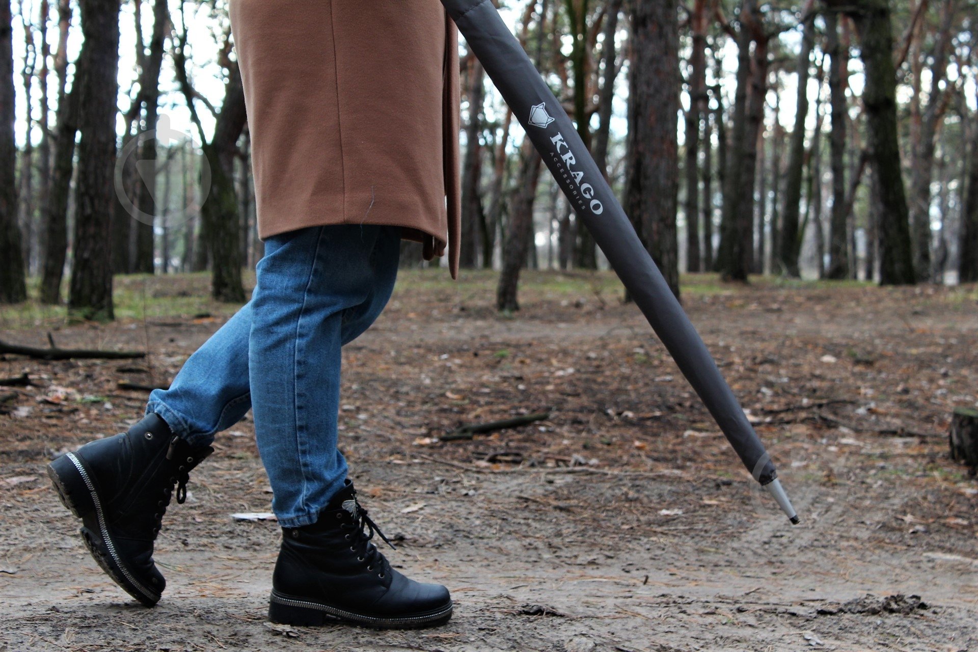 Зонт-трость KRAGO Silver Grey серый - фото 4 Зонт-трость KRAGO Silver Grey серый - фото 4