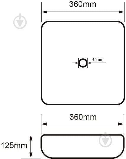 Умывальник VOLLE Volle 36x36 - фото 3