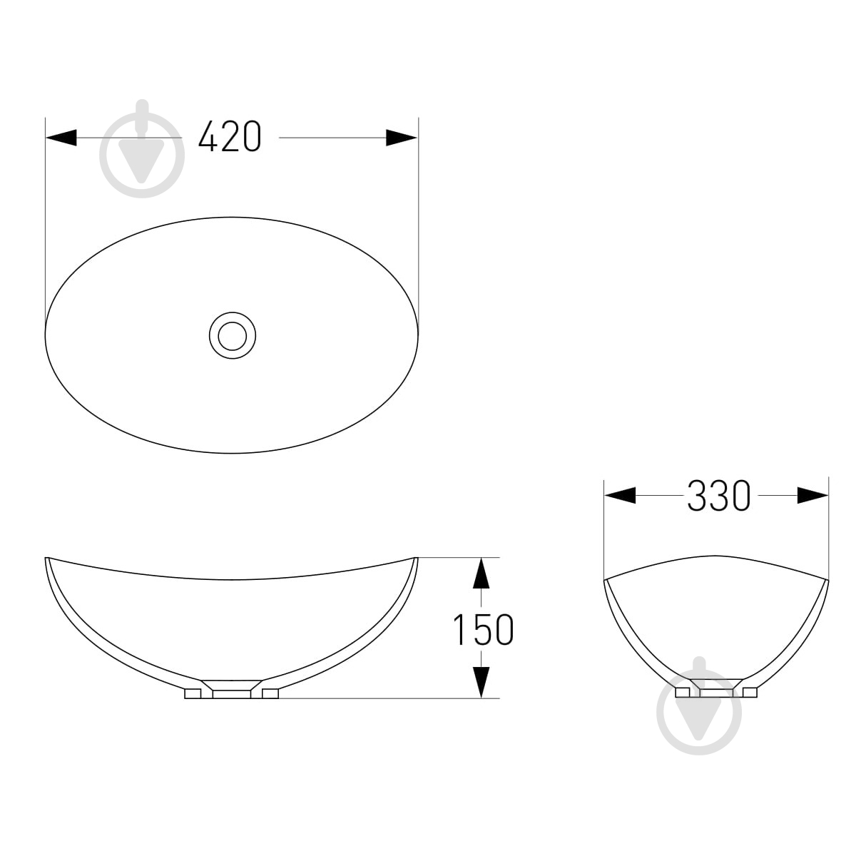 Умывальник VOLLE 13-01MBlack-180 - фото 2