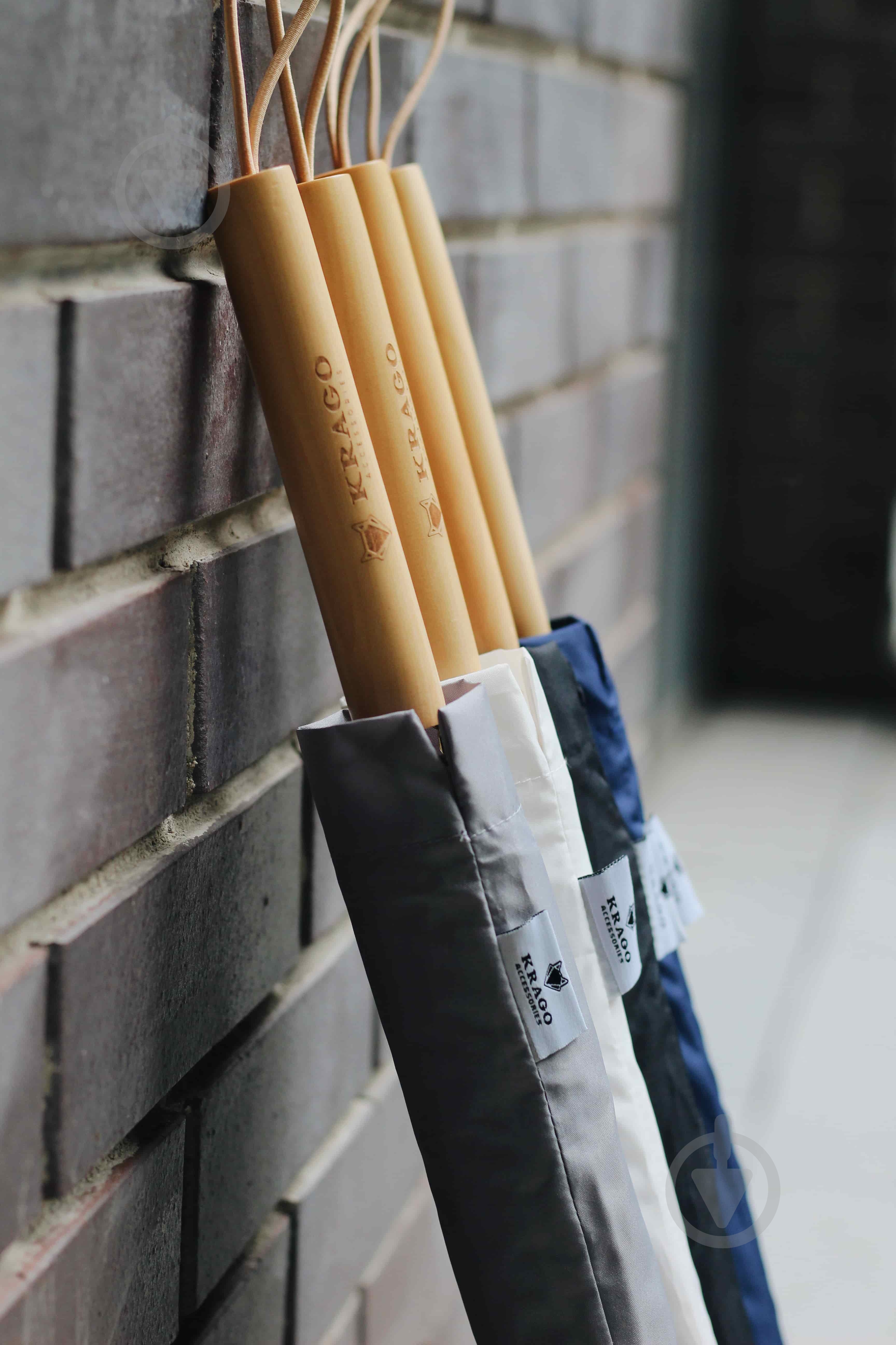 Парасолька-тростина KRAGO 16 спиць сірий - фото 8