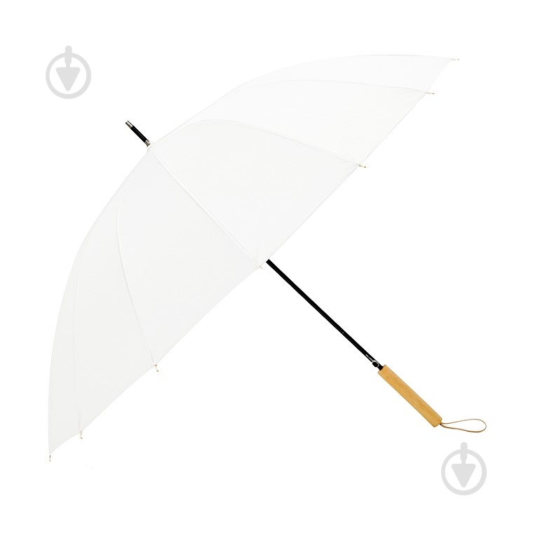 Зонт-трость KRAGO 16 спиц белый - фото 1