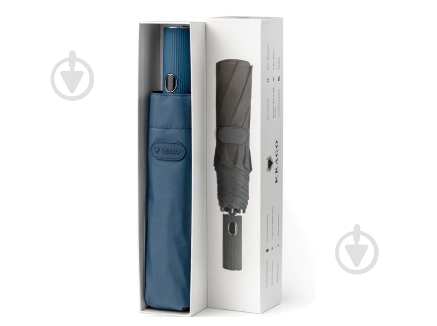 Зонт KRAGO Column полный автомат синий - фото 2