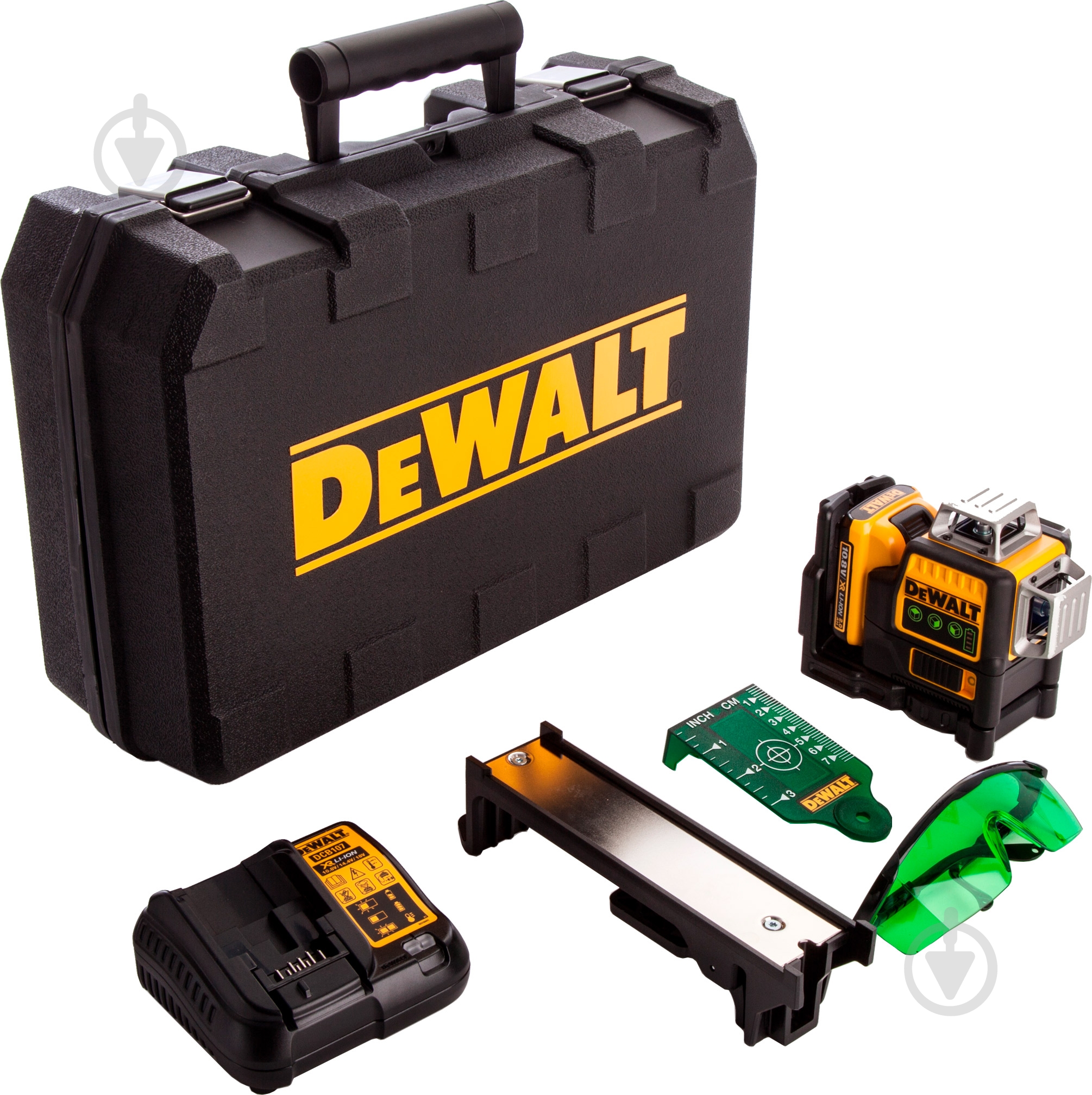 Нивелир лазерный DeWalt с перекрестием + 360° круговая линия DCE089D1G - фото 8 Нивелир лазерный DeWalt с перекрестием + 360° круговая линия DCE089D1G - фото 8