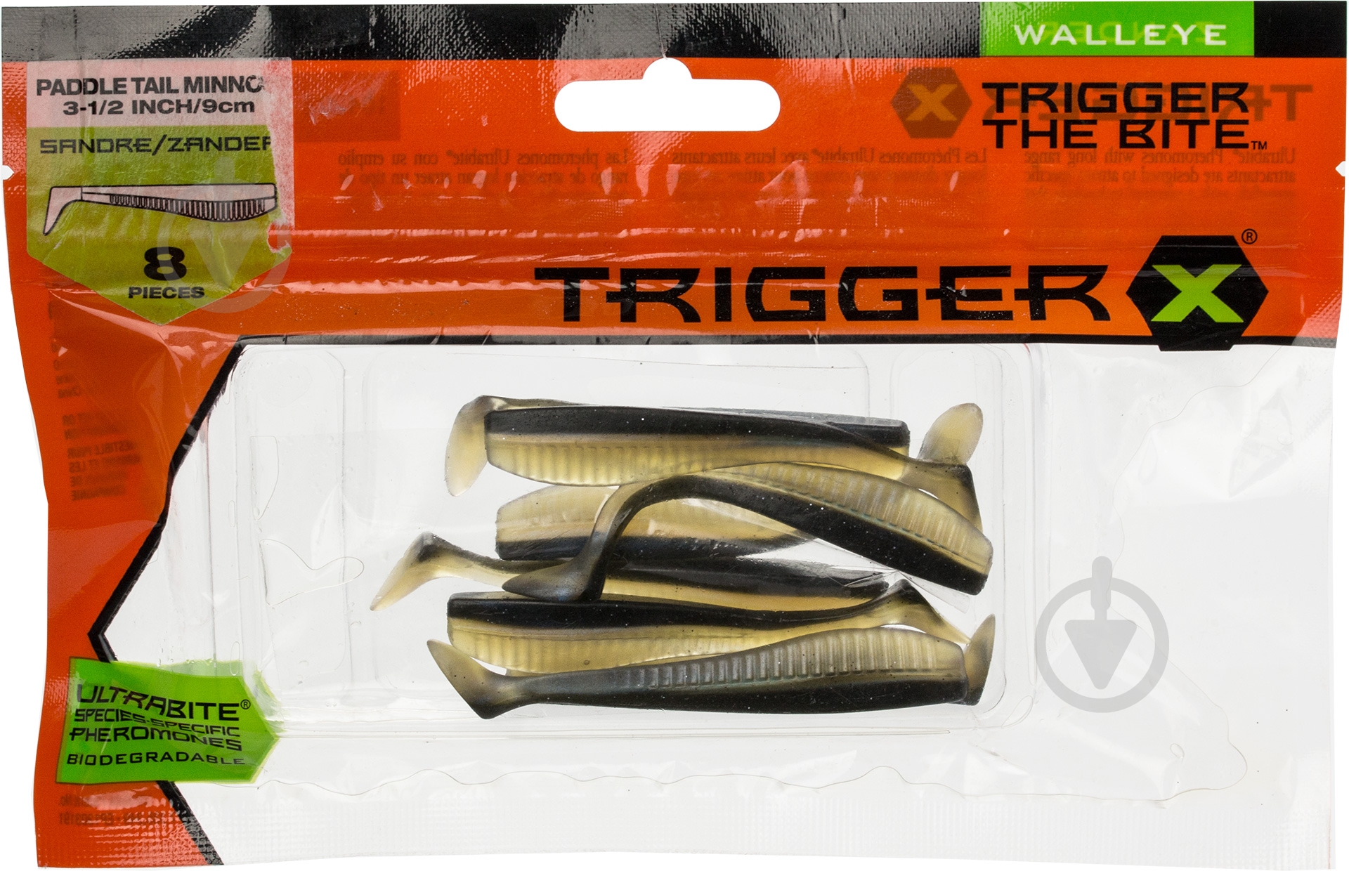 Виброхвост Trigger X Minnow Walleye 90 мм 8 шт. WBTXPM35SMT - фото 1
