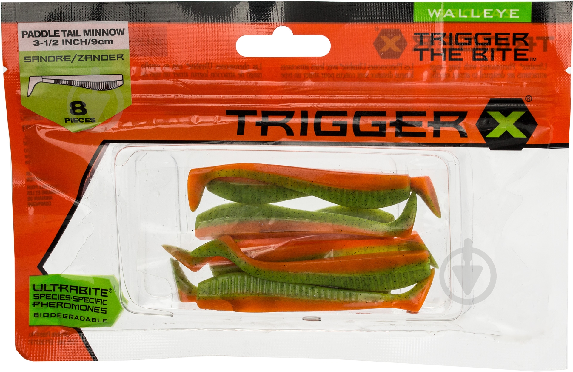 Віброхвіст Trigger X Paddle Tail Minnow Walleye 90 мм 8 шт. WBTXPM35ORCH - фото 1 Віброхвіст Trigger X Paddle Tail Minnow Walleye 90 мм 8 шт. WBTXPM35ORCH - фото 1