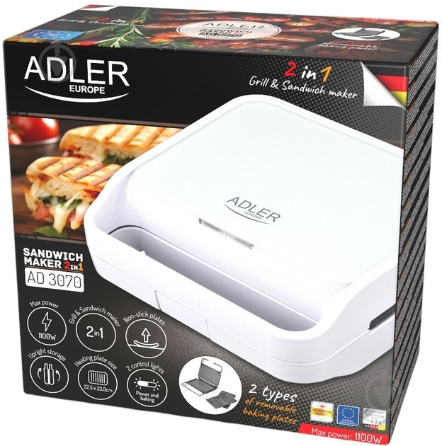 Бутербродница Adler AD-3070W - фото 13 Бутербродница Adler AD-3070W - фото 13