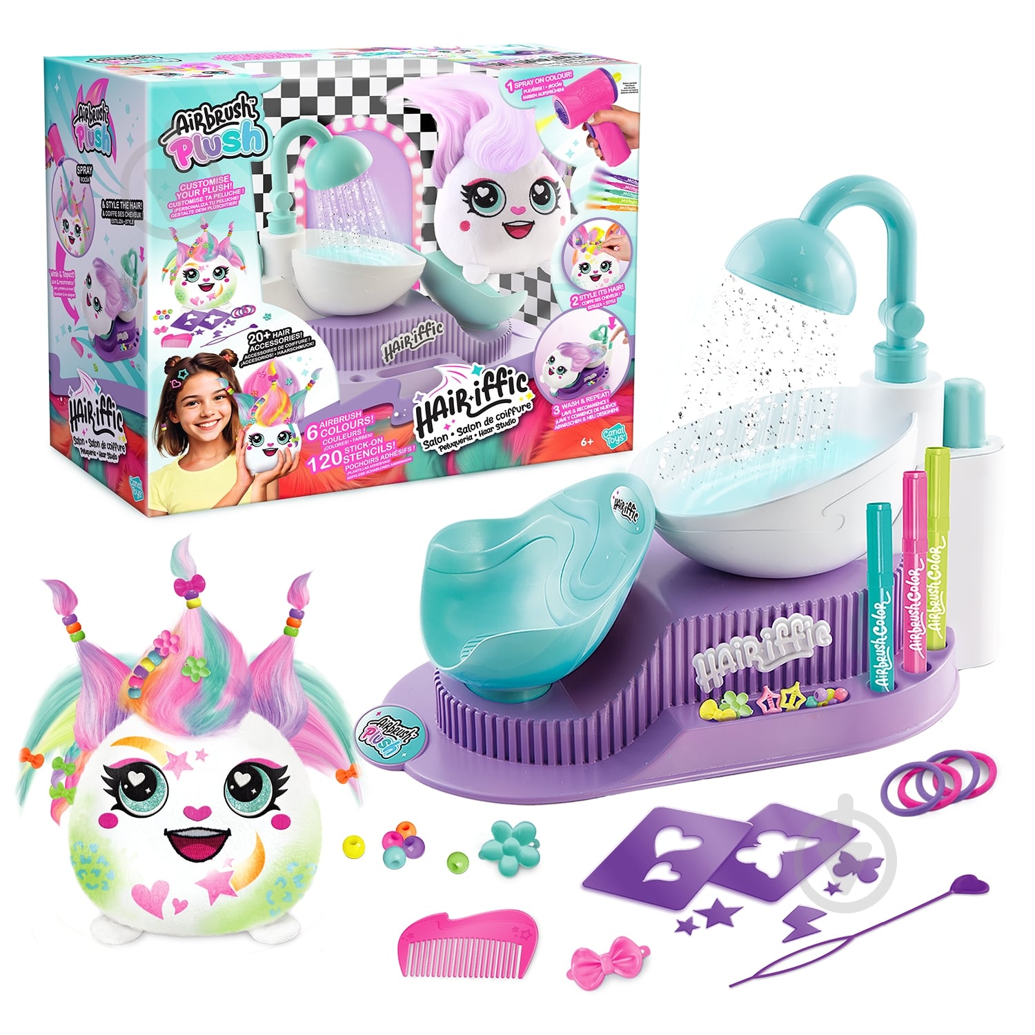 ᐉ Набір для творчості Canal Toys DIY AIRBRUSH PLUSH Hair'iffic