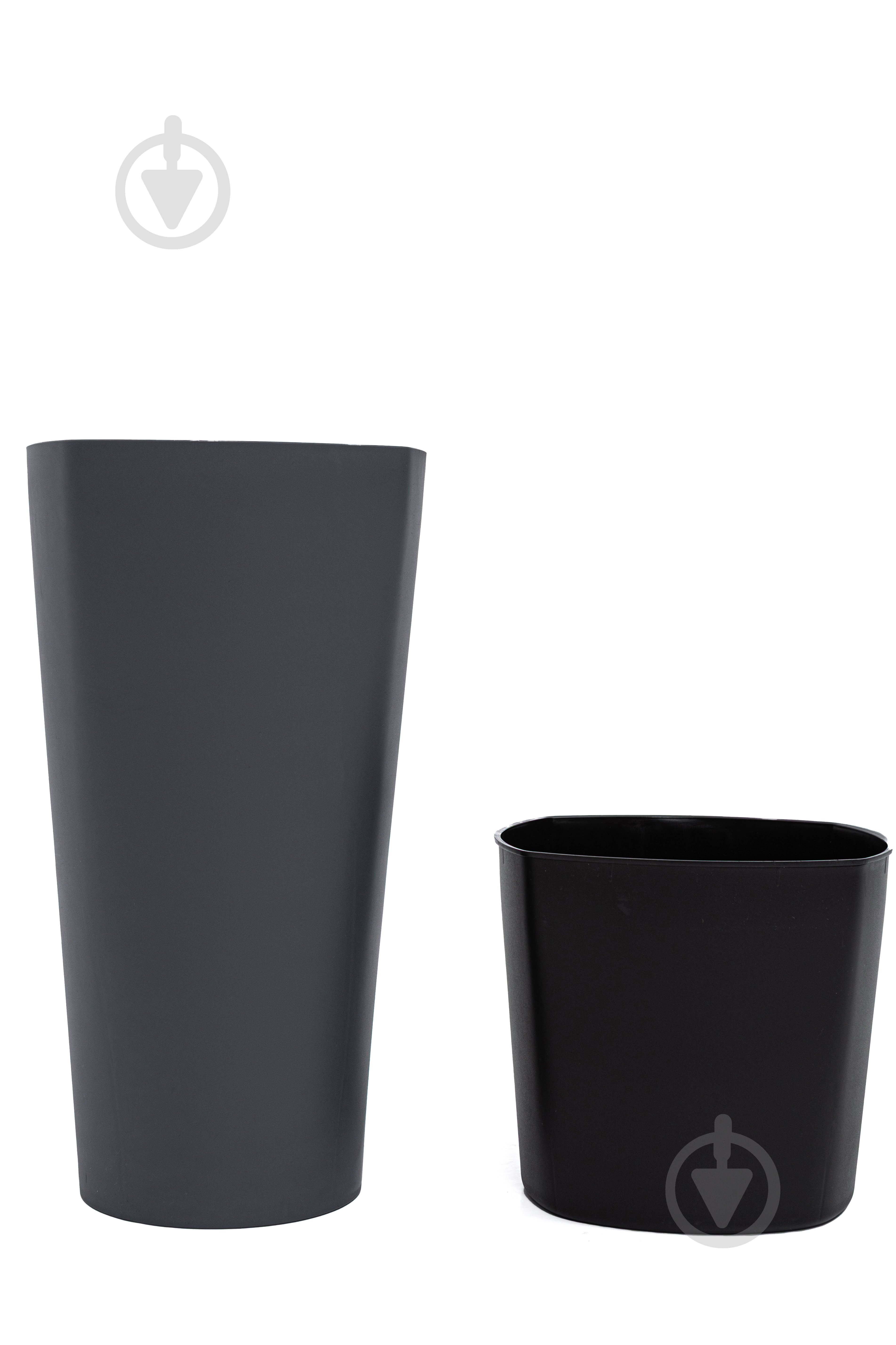 Горщик для квітів пластик Крокус 51 см круглий антрацит 11 л ММ-Пласт (K51an) - фото 5 Горщик для квітів пластик Крокус 51 см круглий антрацит 11 л ММ-Пласт (K51an) - фото 5