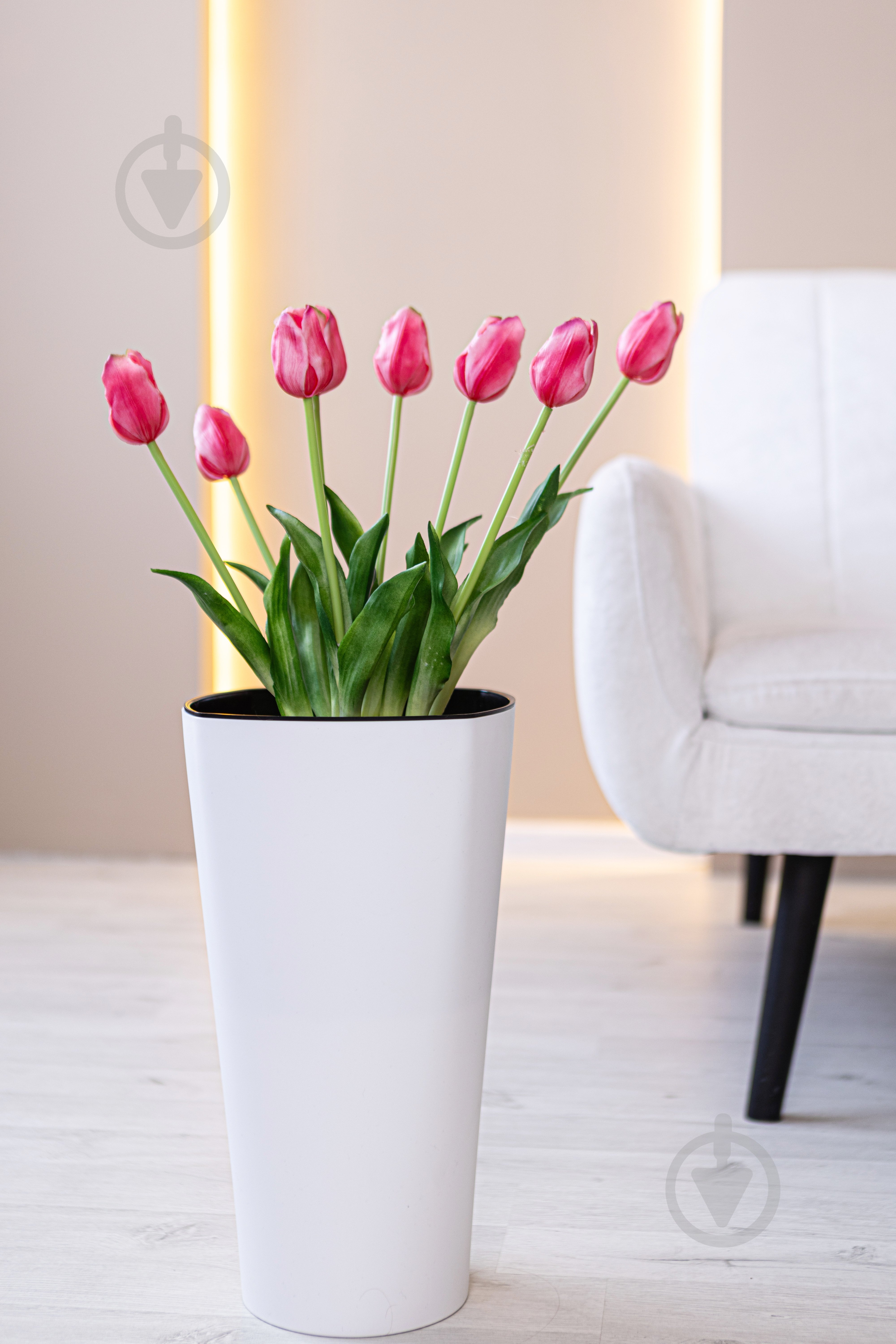 Горщик для квітів пластик Крокус 51 см круглий білий 11 л ММ-Пласт (K51wh) - фото 5 Горщик для квітів пластик Крокус 51 см круглий білий 11 л ММ-Пласт (K51wh) - фото 5