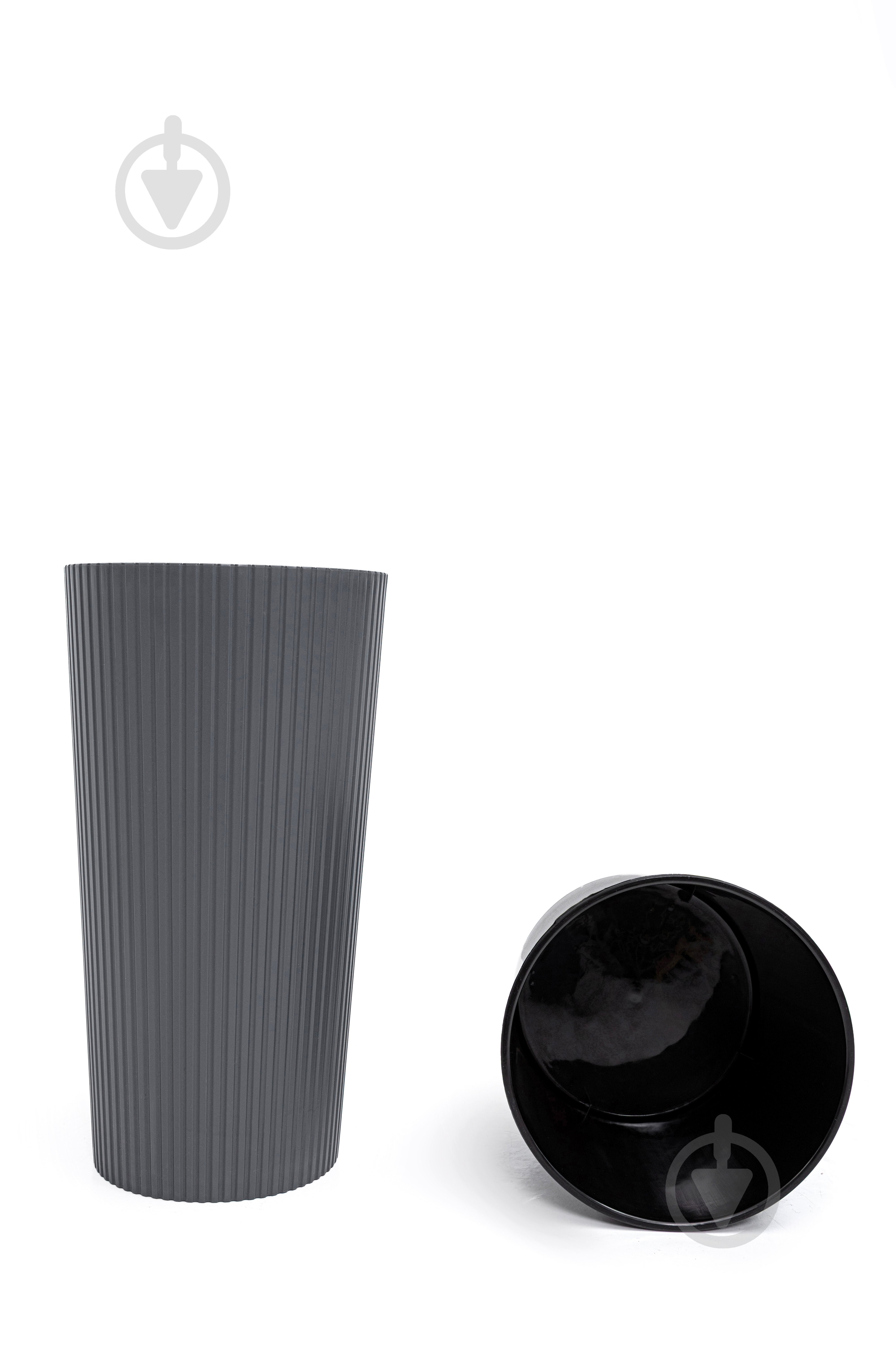 Горшок для цветов пластик Тея 41 см круглый антрацит 6 л ММ-Пласт (T41an) - фото 2 Горшок для цветов пластик Тея 41 см круглый антрацит 6 л ММ-Пласт (T41an) - фото 2