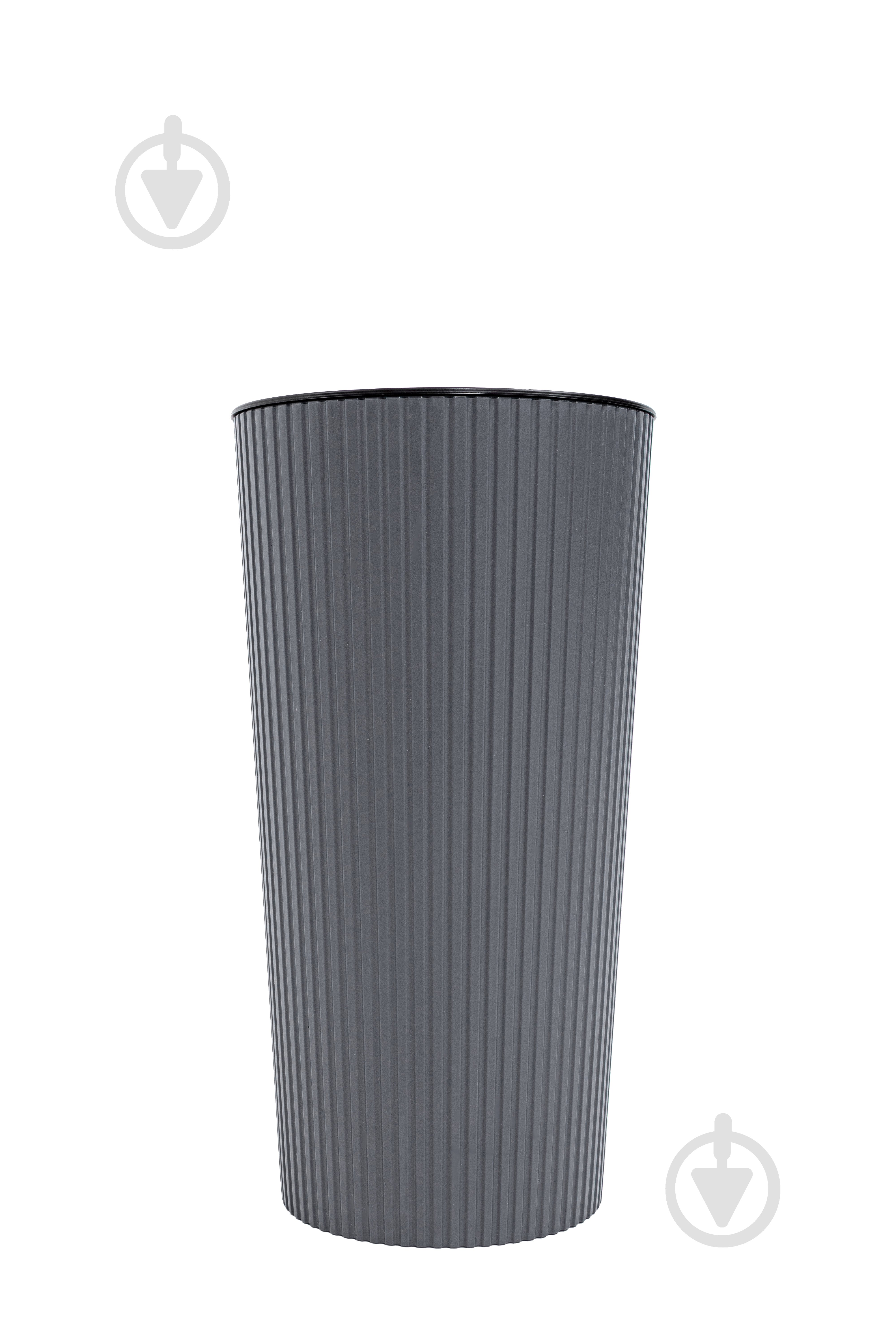 Горшок для цветов пластик Тея 41 см круглый антрацит 6 л ММ-Пласт (T41an) - фото 4 Горшок для цветов пластик Тея 41 см круглый антрацит 6 л ММ-Пласт (T41an) - фото 4