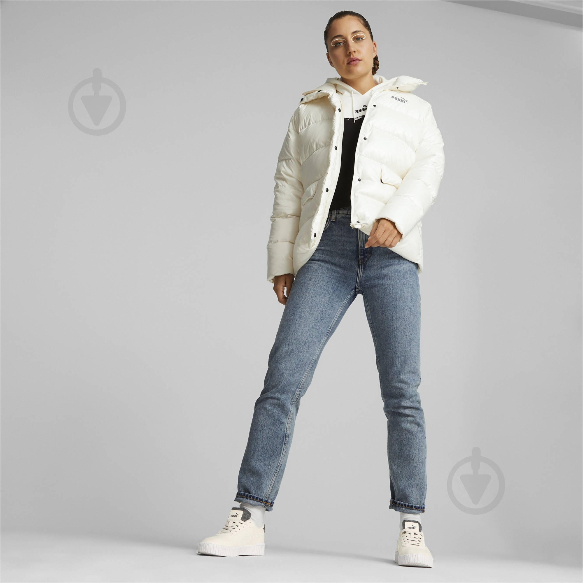 Куртка женская зимняя Puma STYLE DOWN SHINY PUFFER 84939665 р.M бежевая - фото 5 Куртка женская зимняя Puma STYLE DOWN SHINY PUFFER 84939665 р.M бежевая - фото 5