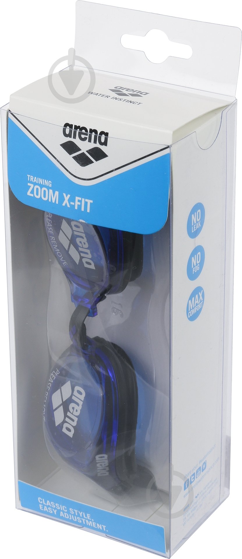 Окуляри для плавання Arena 92404-57 Zoom X-FIT 92404-57 чорний із синім - фото 3