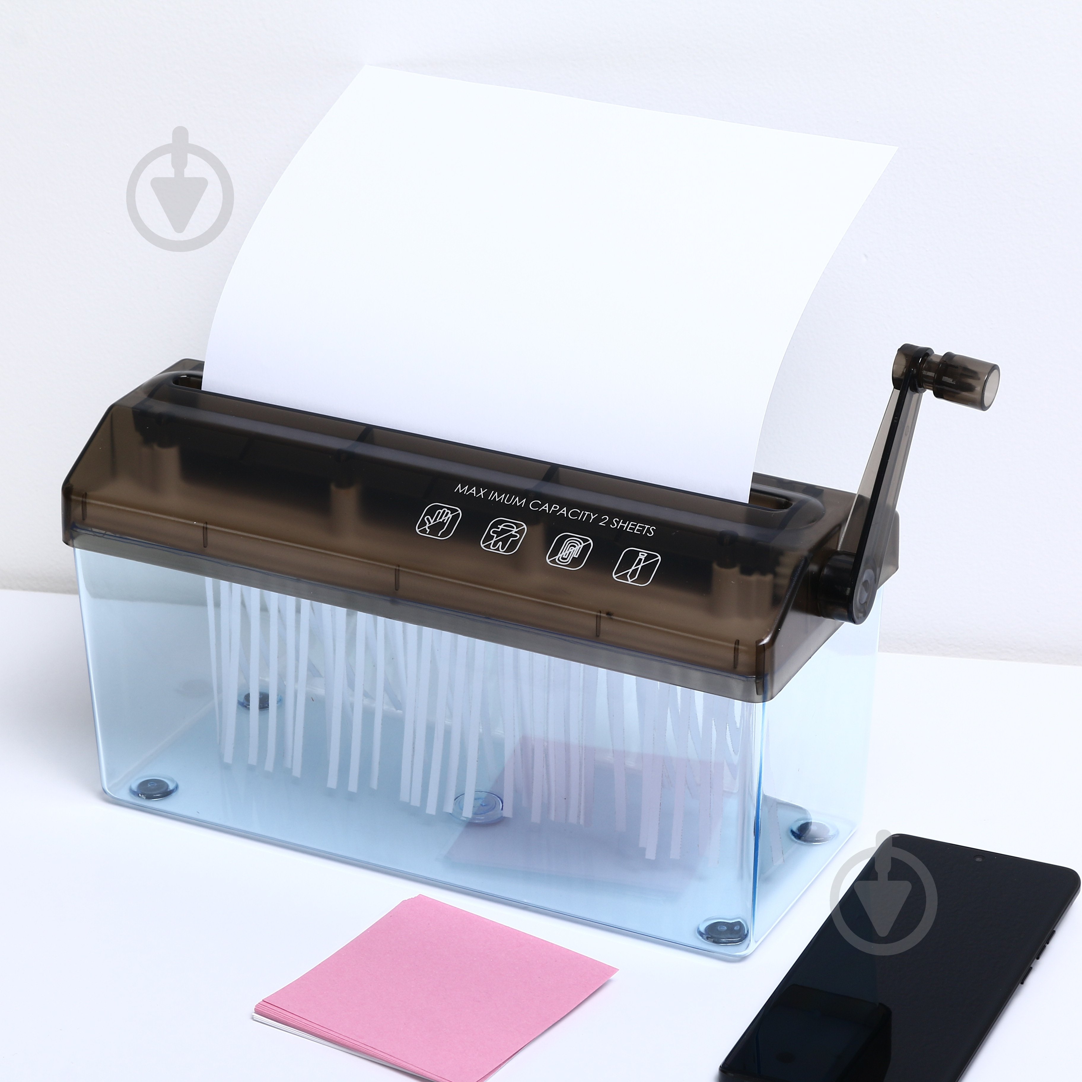 Уничтожитель документов настольный ручной Nota Bene - фото 5