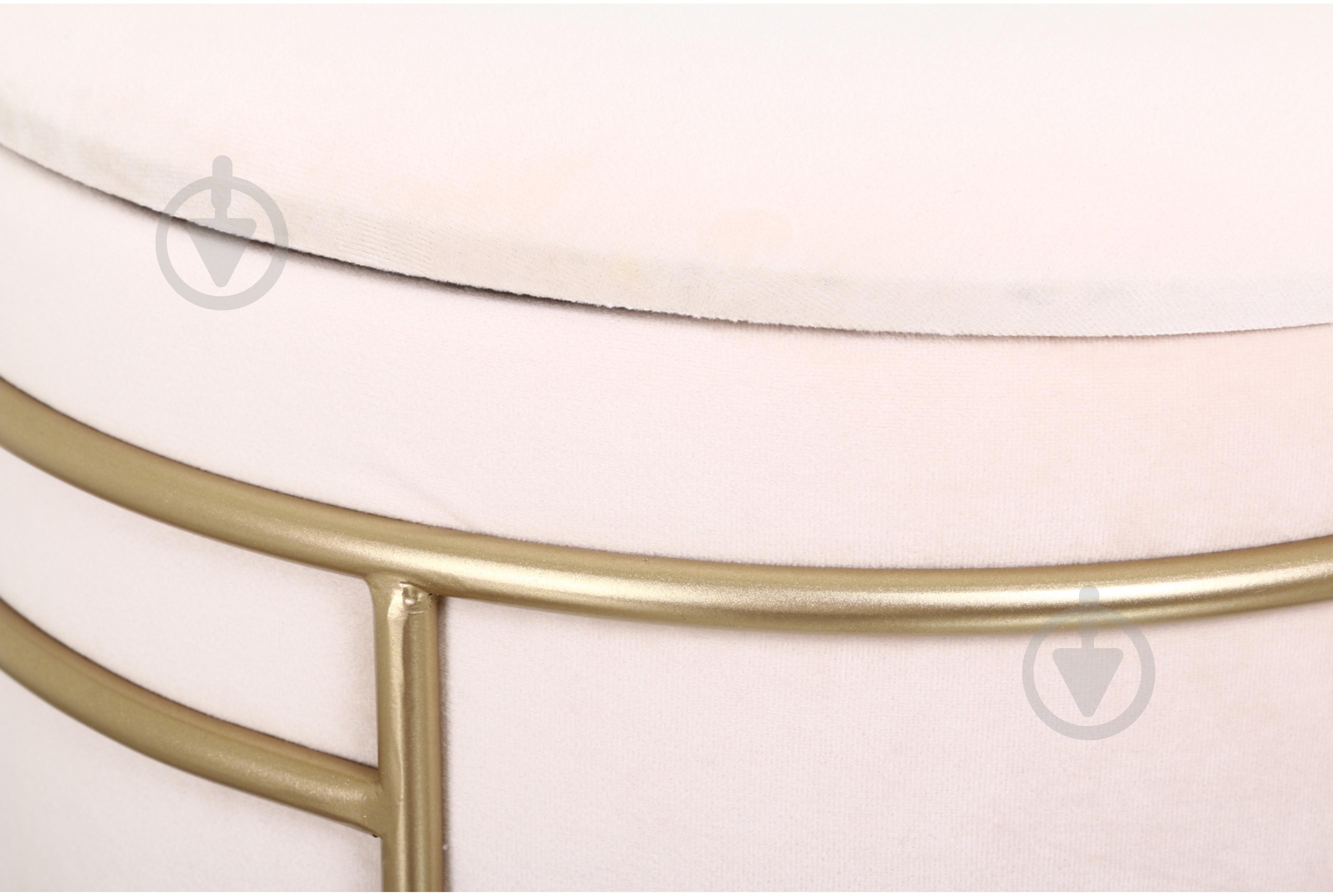 Сундук-пуф Oscar 370х430 мм бежевый/золотой (VWF22A936VA-4) - фото 2 Сундук-пуф Oscar 370х430 мм бежевый/золотой (VWF22A936VA-4) - фото 2
