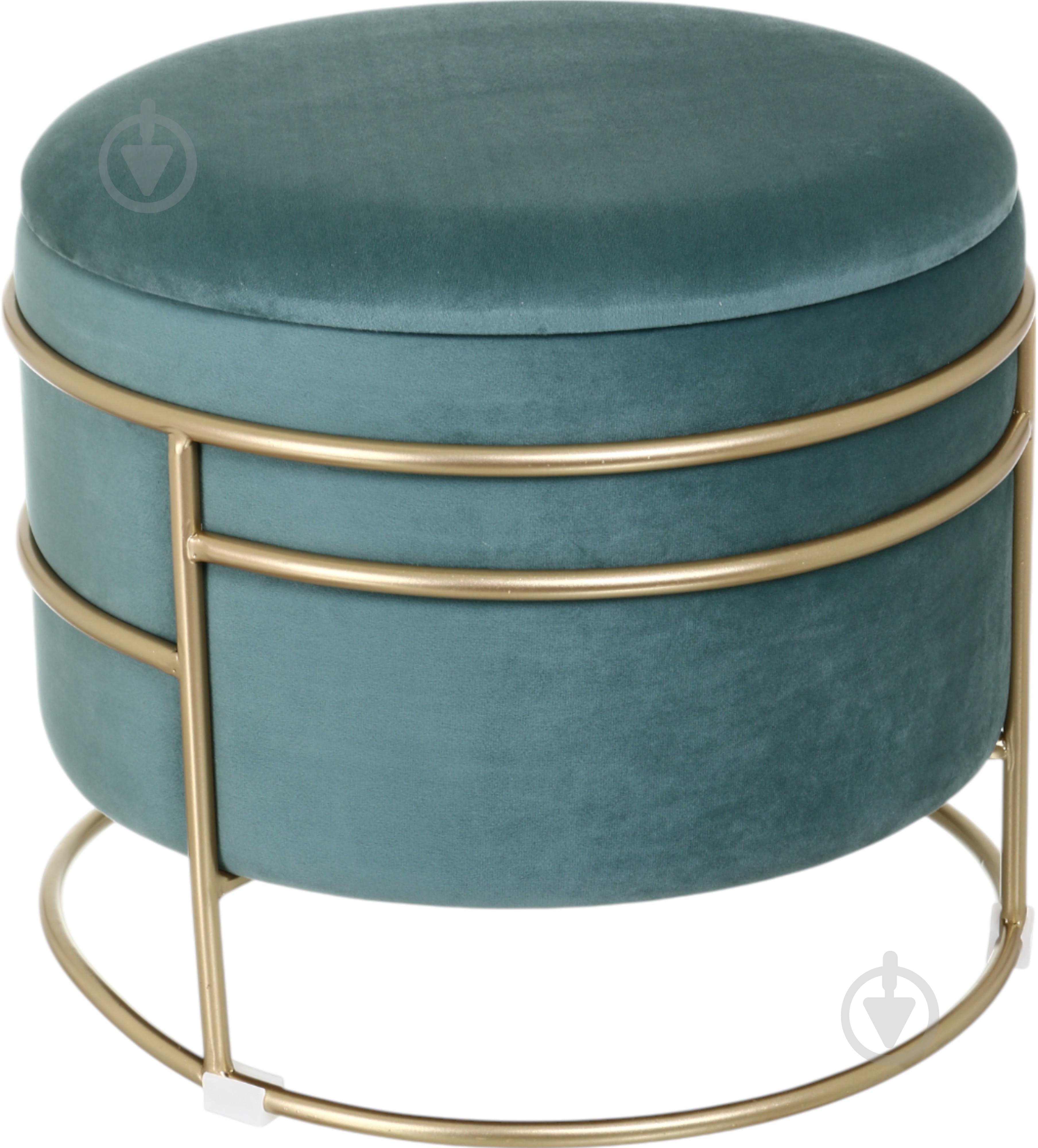 Сундук-пуф Oscar 370х430 мм морская волна/золотой (VWF22A936VA-63) - фото 1 Сундук-пуф Oscar 370х430 мм морская волна/золотой (VWF22A936VA-63) - фото 1