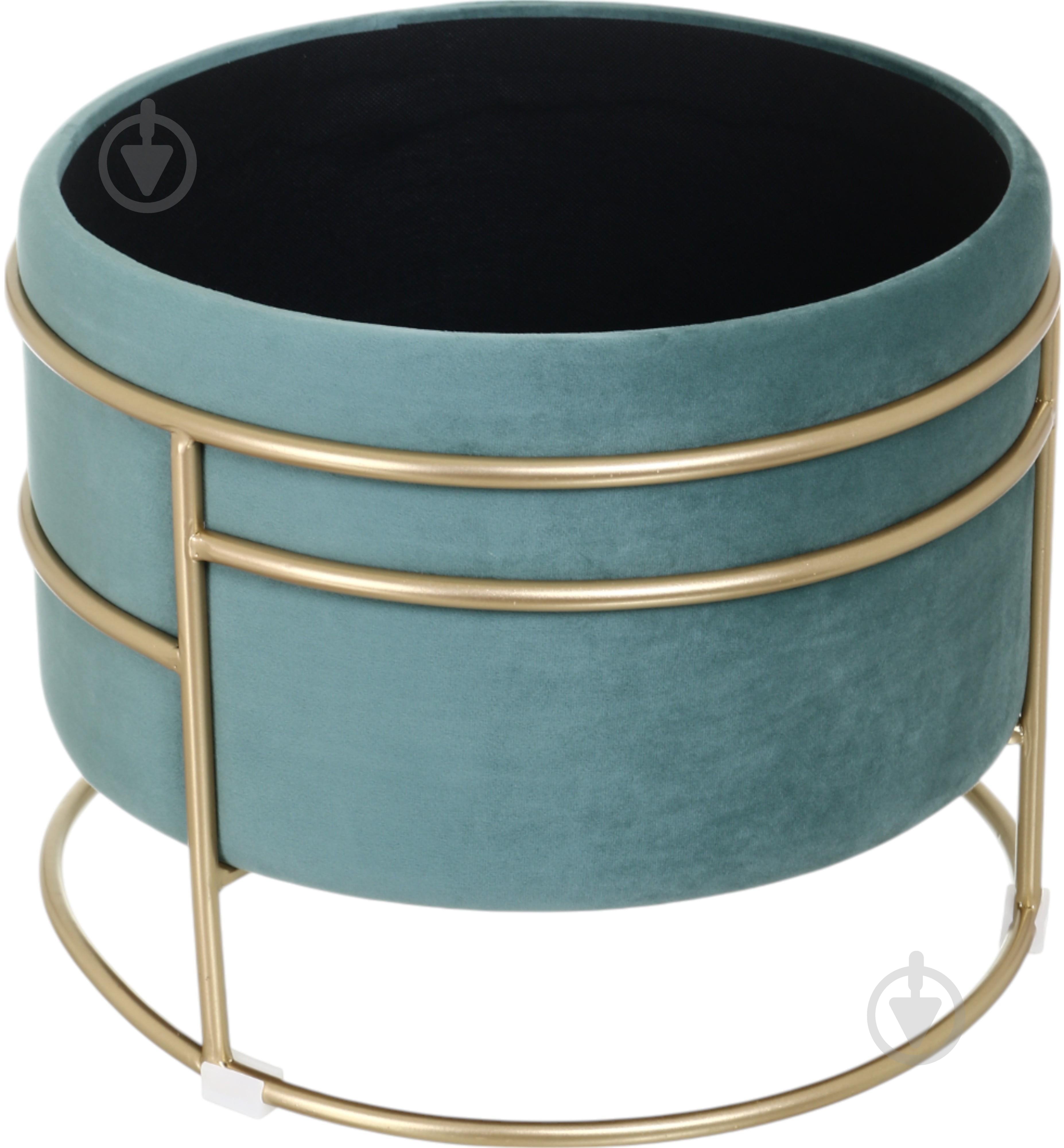 Сундук-пуф Oscar 370х430 мм морская волна/золотой (VWF22A936VA-63) - фото 3 Сундук-пуф Oscar 370х430 мм морская волна/золотой (VWF22A936VA-63) - фото 3