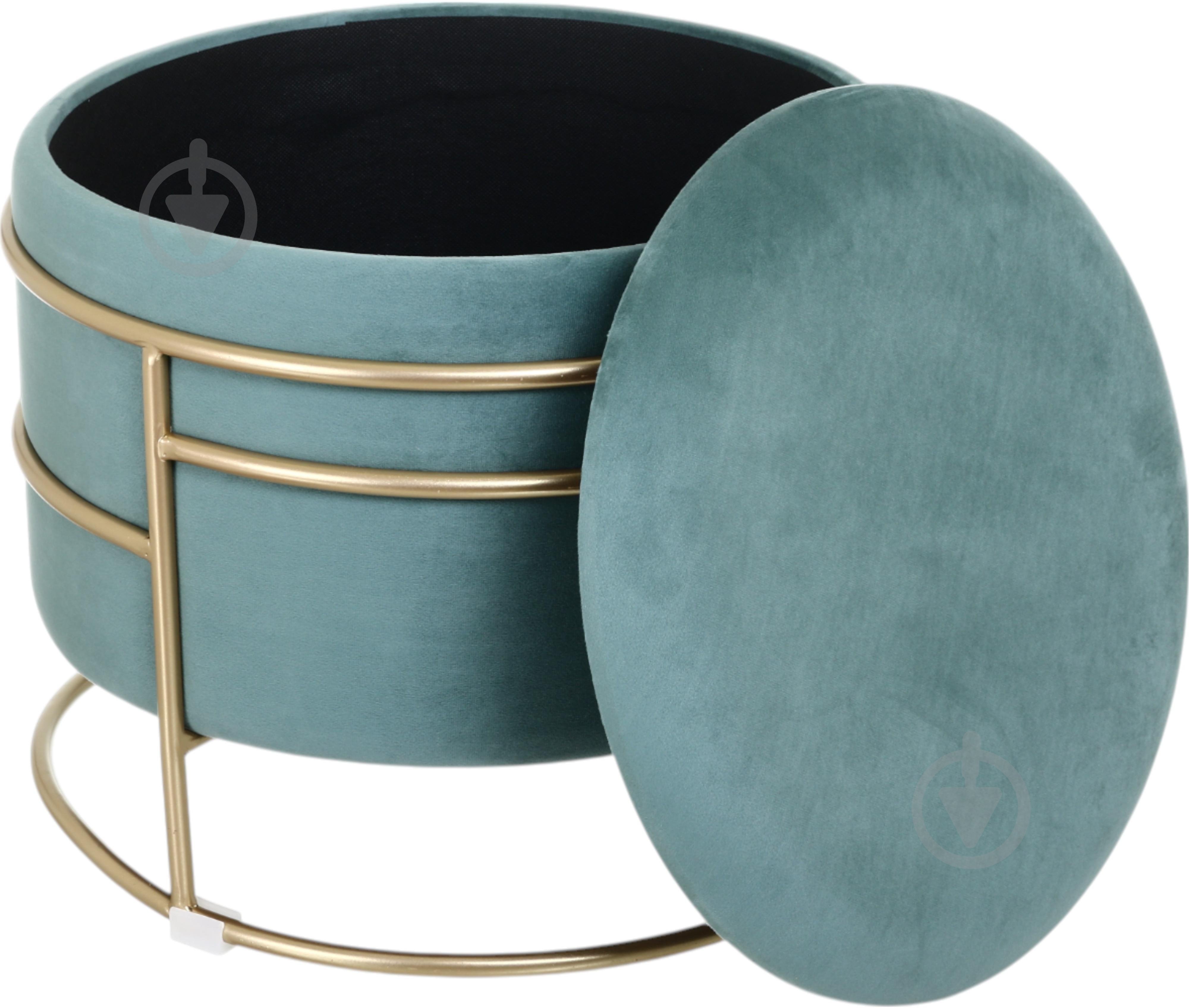 Сундук-пуф Oscar 370х430 мм морская волна/золотой (VWF22A936VA-63) - фото 4 Сундук-пуф Oscar 370х430 мм морская волна/золотой (VWF22A936VA-63) - фото 4