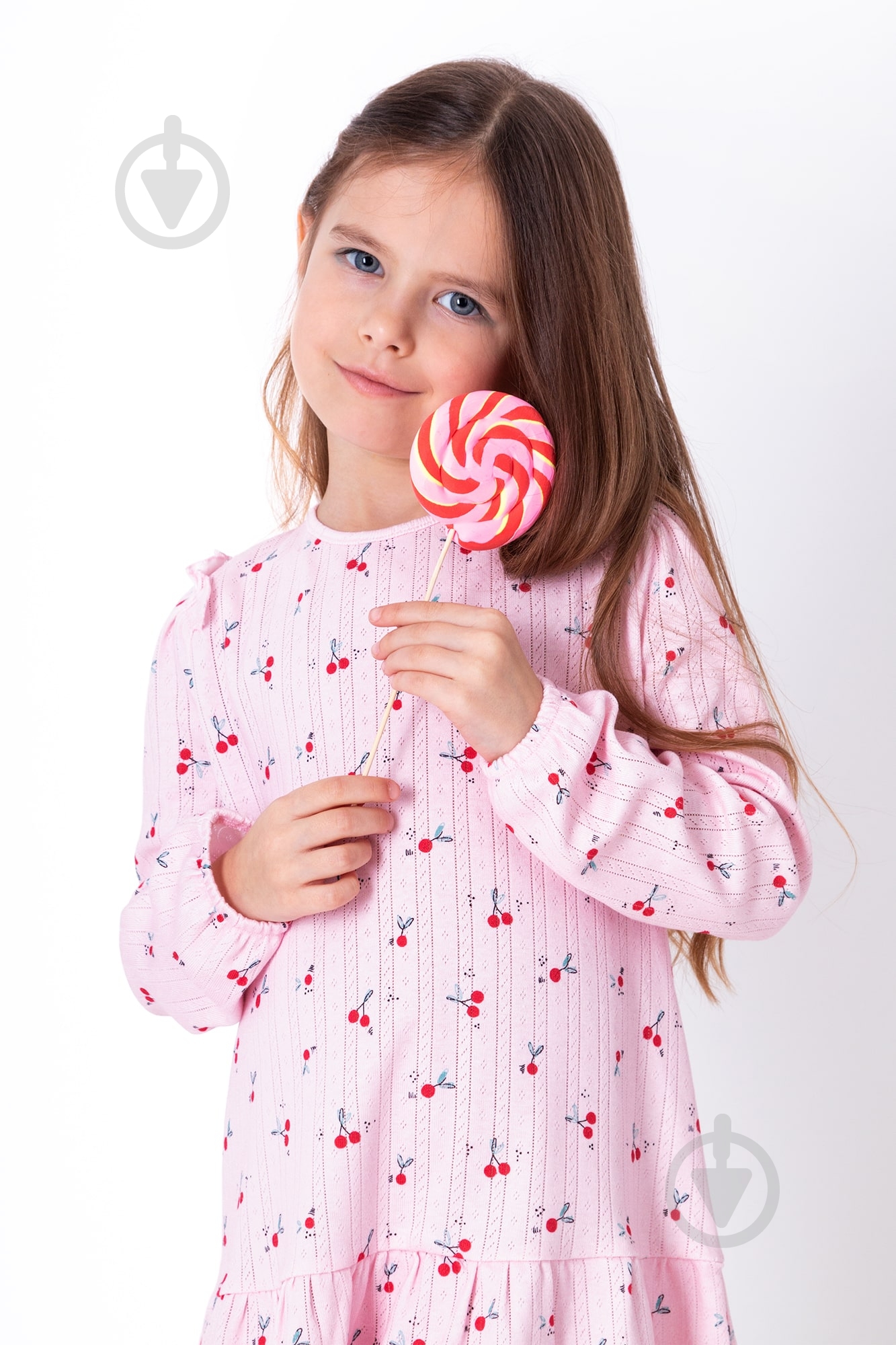 Платье Mevis р.116 розовый с рисунком - фото 2