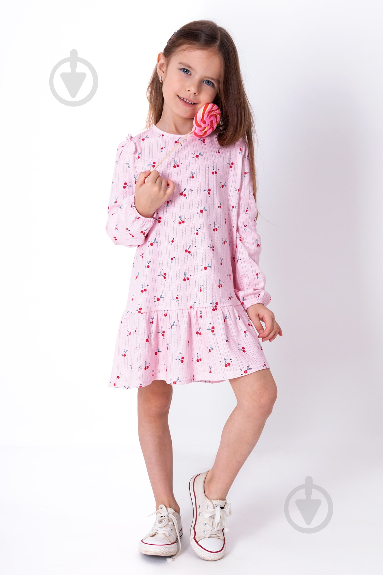 Платье Mevis р.116 розовый с рисунком - фото 3