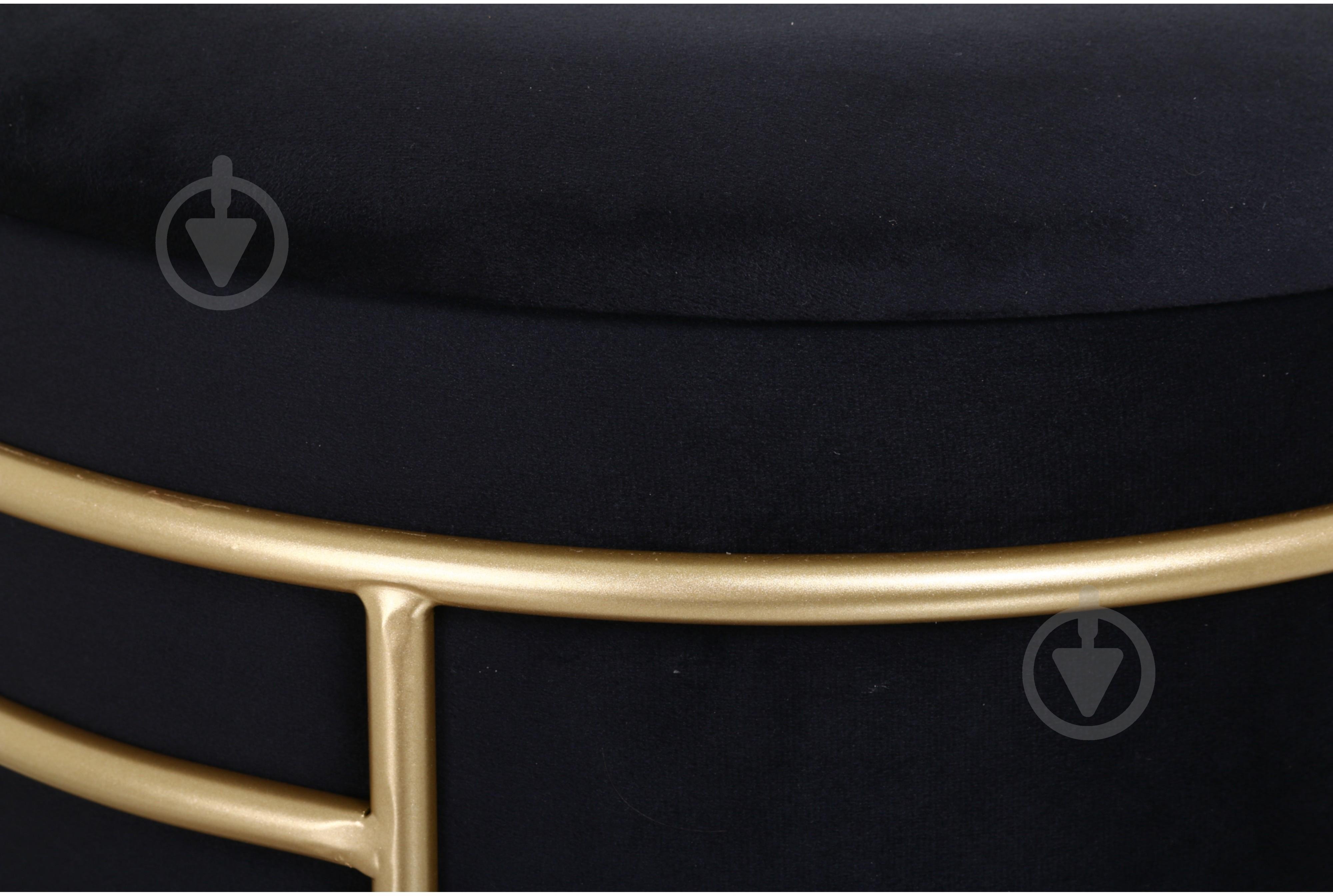 Скриня-пуф Frankie 370х430 мм чорний/золотий (VWF22A936VA-70) - фото 4 Скриня-пуф Frankie 370х430 мм чорний/золотий (VWF22A936VA-70) - фото 4