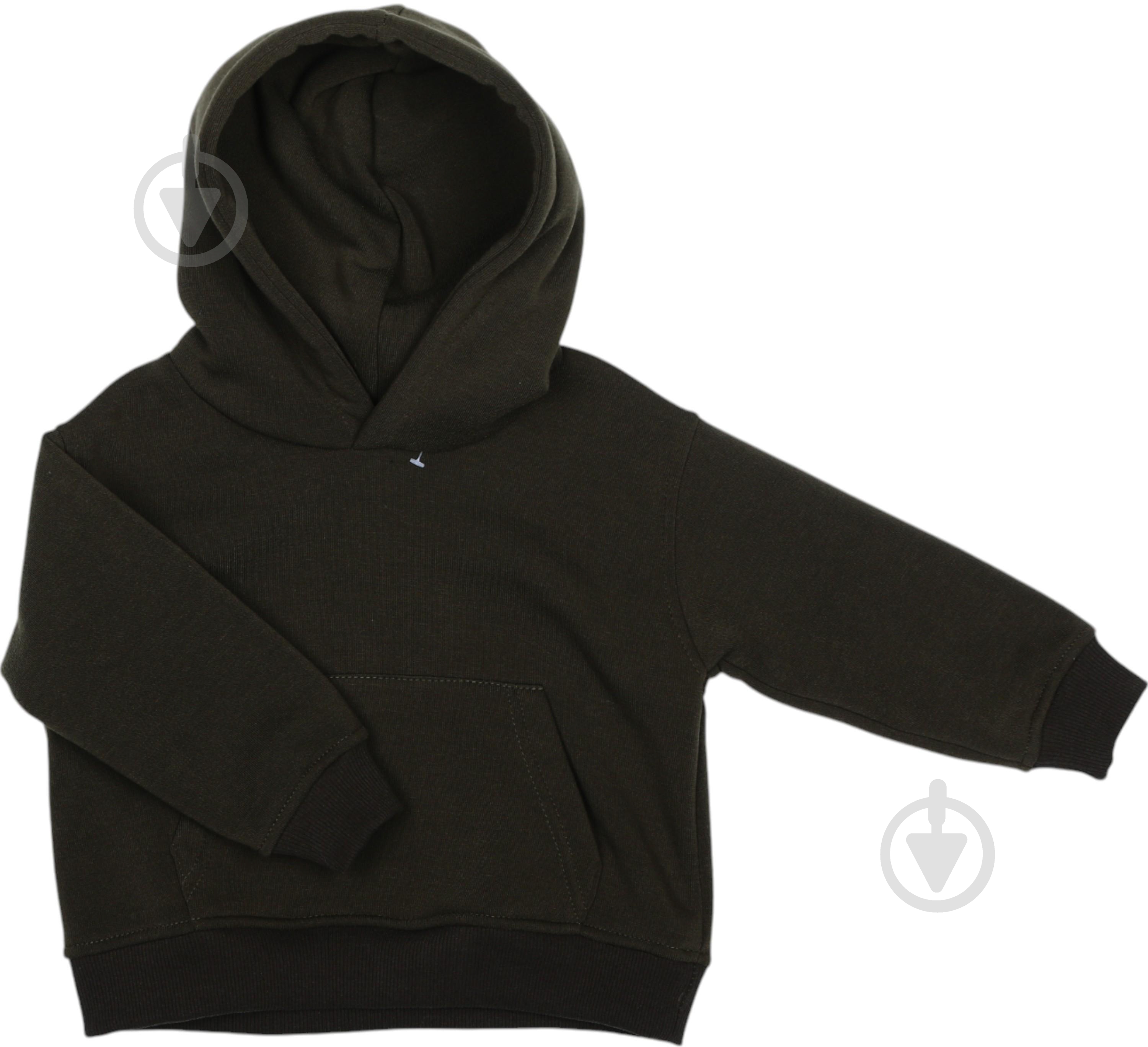 Худи для девочки LOGOS на флисе с карманом р.140 хаки 14-01-00-0006 - фото 1