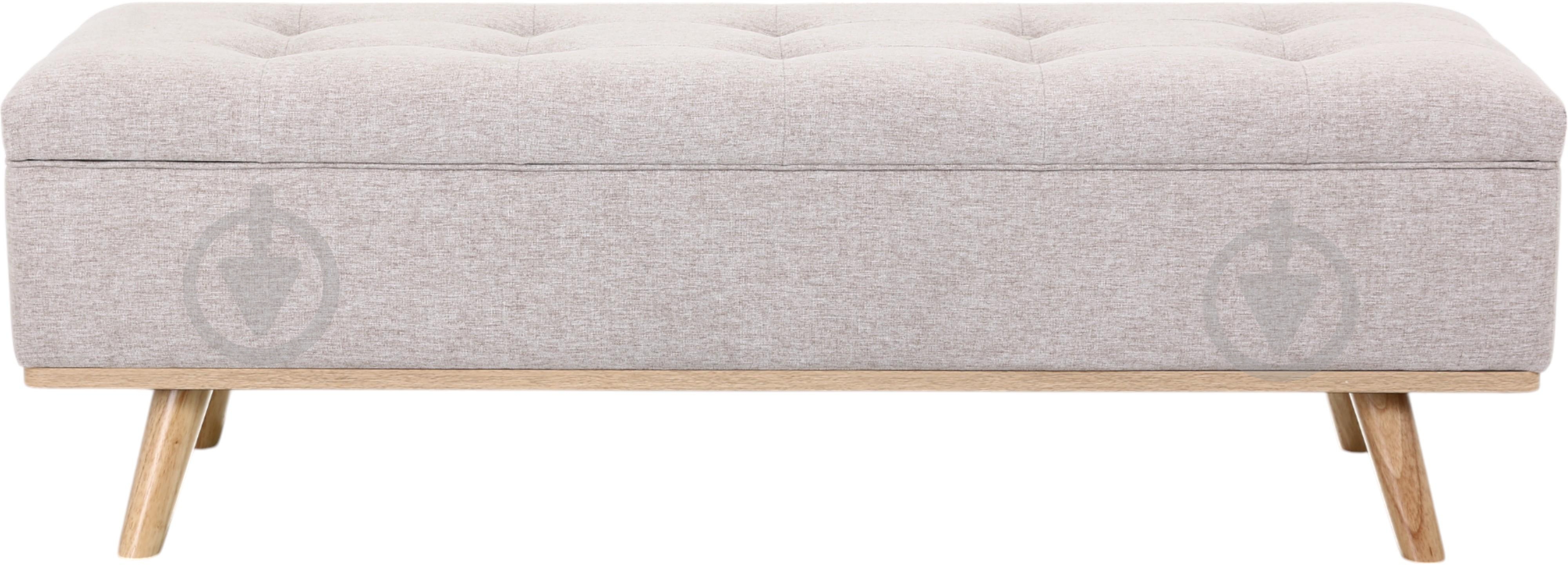 Пуф-банкетка 420х1270х400 мм бежевий (VWF22A1329LB-1D) - фото 1