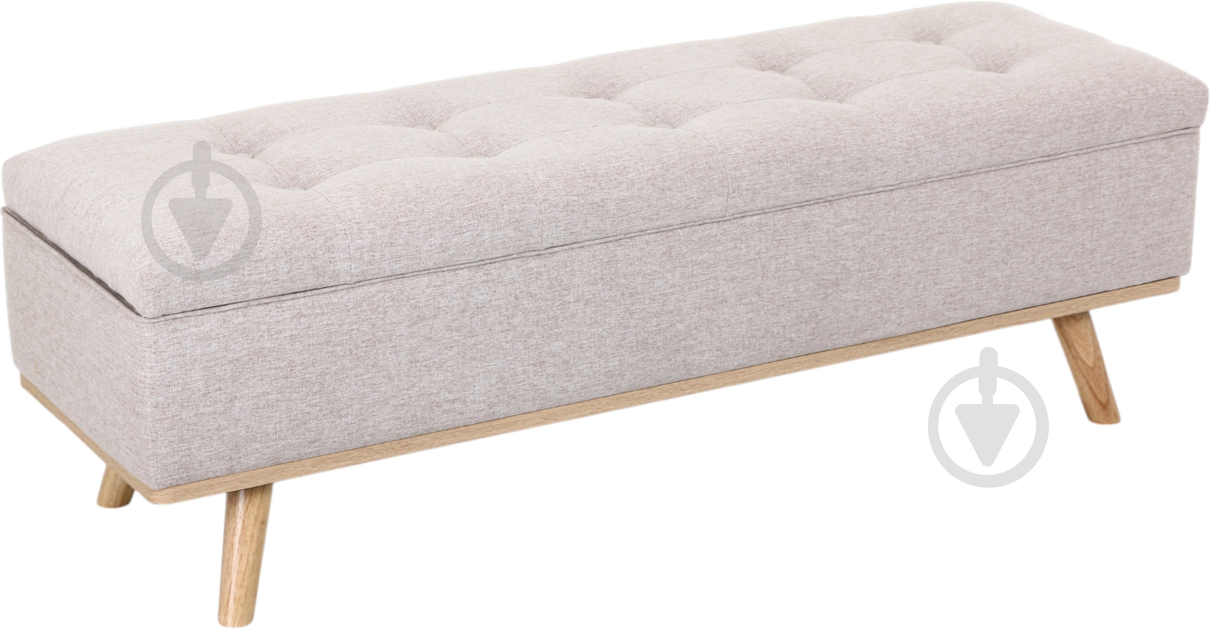 Пуф-банкетка 420х1270х400 мм бежевий (VWF22A1329LB-1D) - фото 2