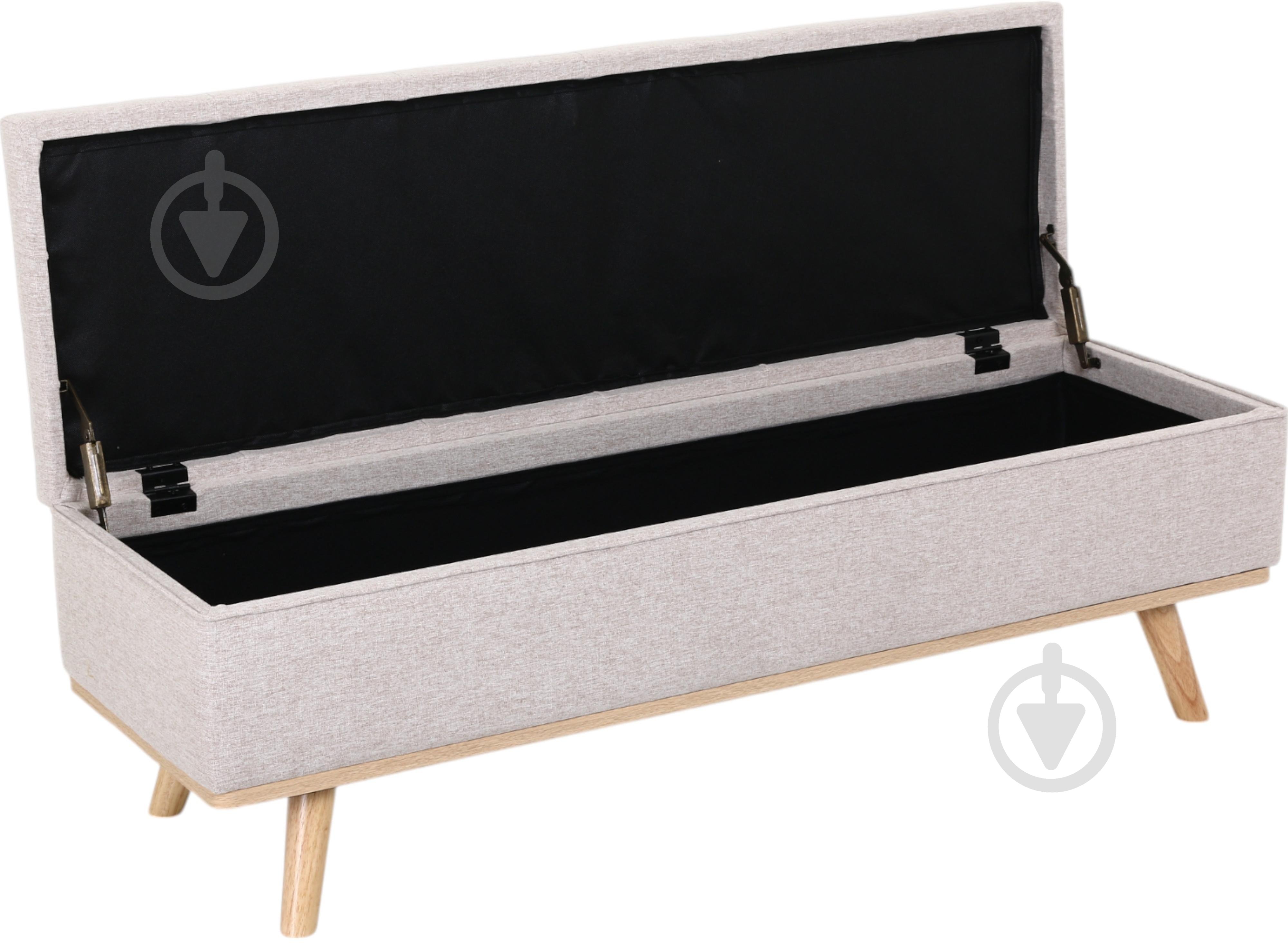 Пуф-банкетка 420х1270х400 мм бежевий (VWF22A1329LB-1D) - фото 3