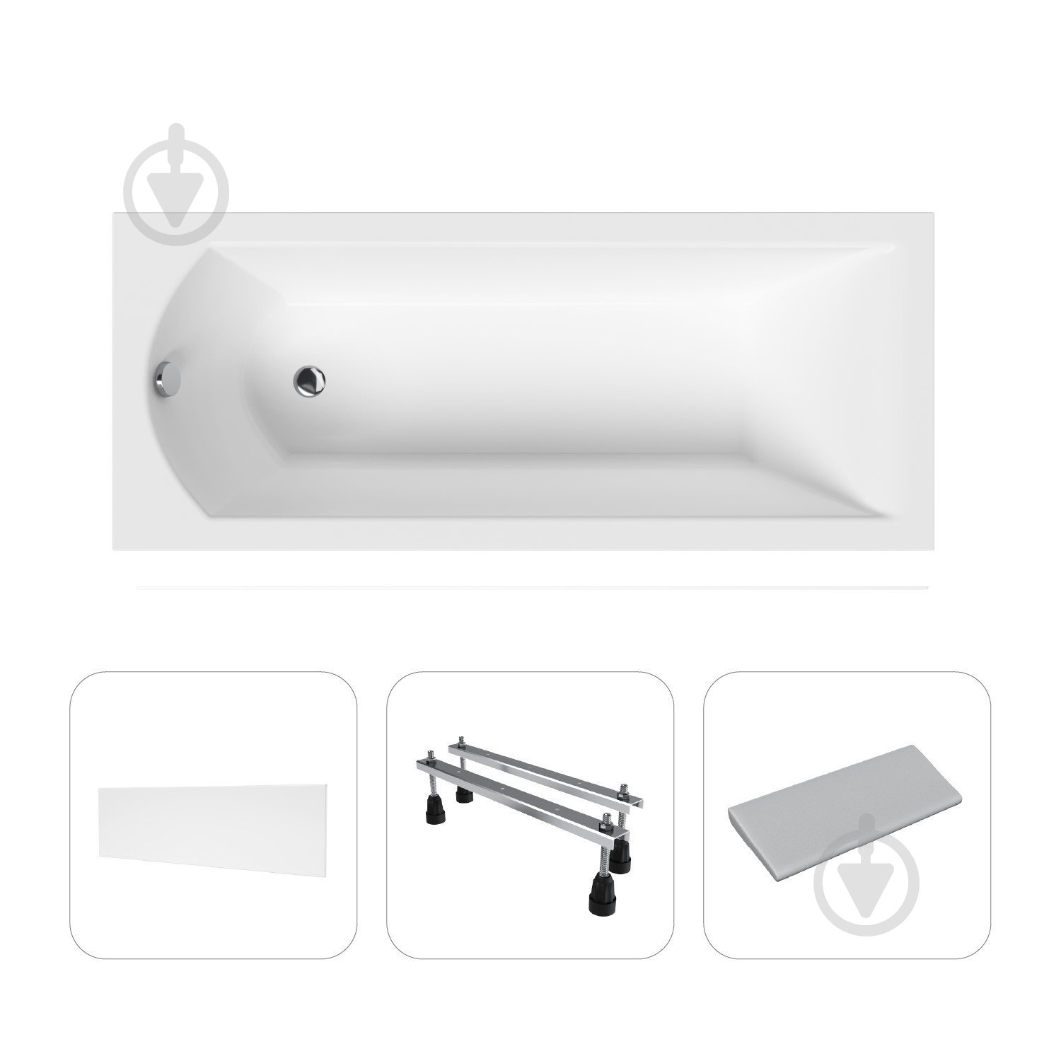 Ванна акрилова Helmken Vespera D5965817F6 149,5х70 см комплект 4 в 1 - фото 1