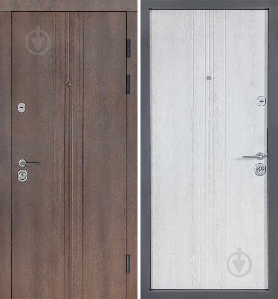 Двері вхідні Revolut Doors В-606 мод. 229 дрімвуд темний / дрімвуд світлий 2050x950 мм праві - фото 1