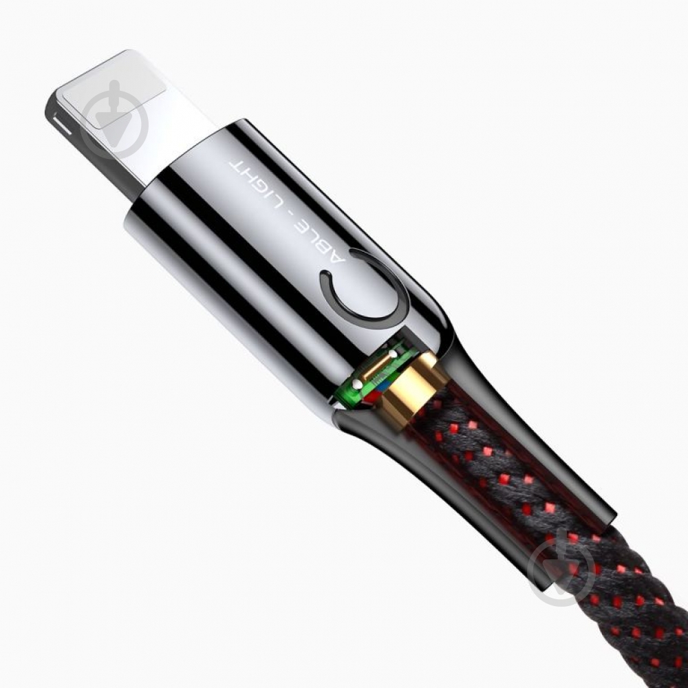 Кабель BASEUS C-shaped Lightning 1м 2.4 A Black (CALCD-01) 1 м black (CALCD-01) - фото 4