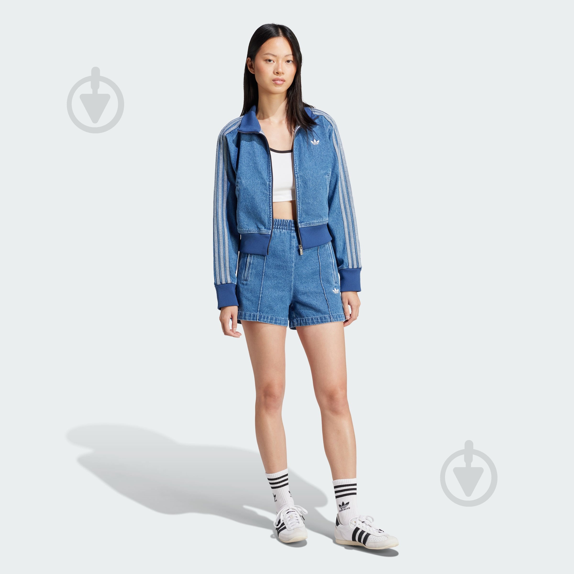 Джемпер Adidas DENIM TT JD2570 р.M голубой - фото 5