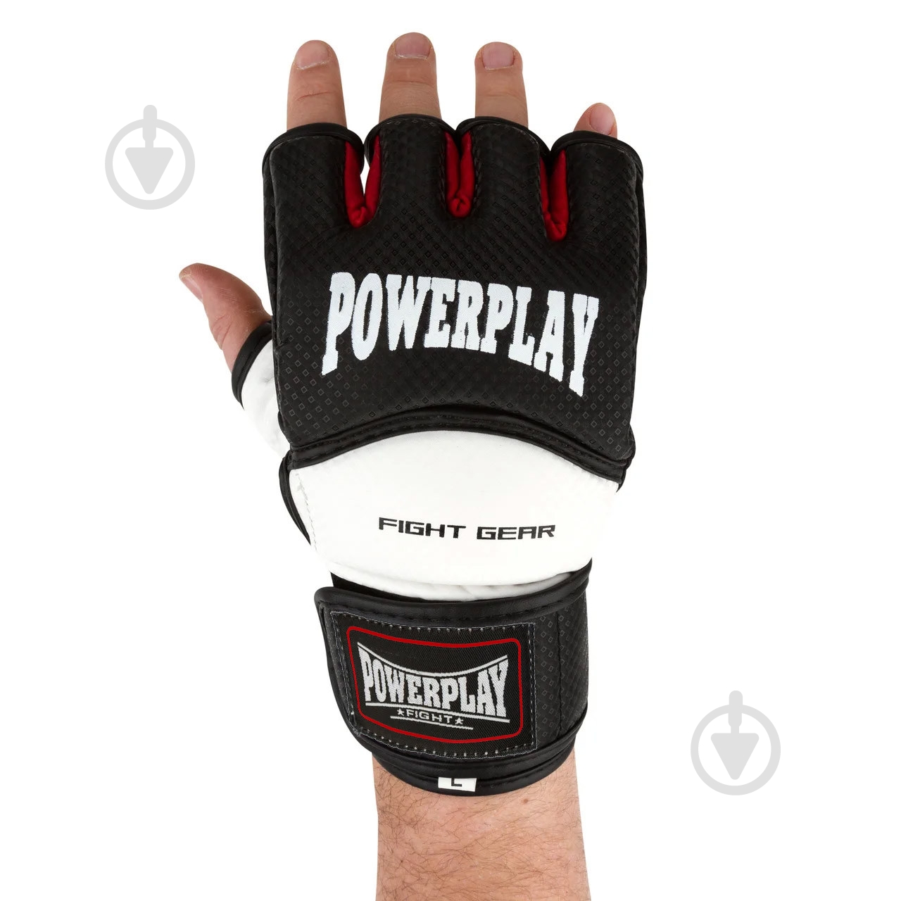 Рукавички для MMA PowerPlay р. XS 4,2oz PP_3075 чорний із білим - фото 6
