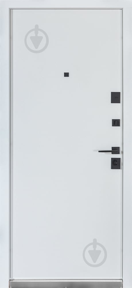 Двері вхідні Булат Термо Ультра (квадро) 567/гладка хром / білий матовий 2050x950 мм праві - фото 3