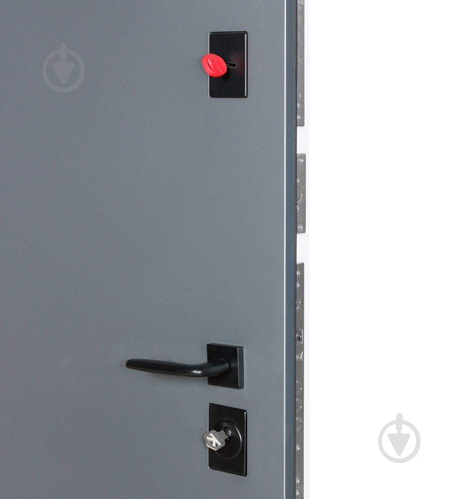 Двері вхідні Булат Термо Ультра (квадро) 567/гладка хром / білий матовий 2050x950 мм праві - фото 4