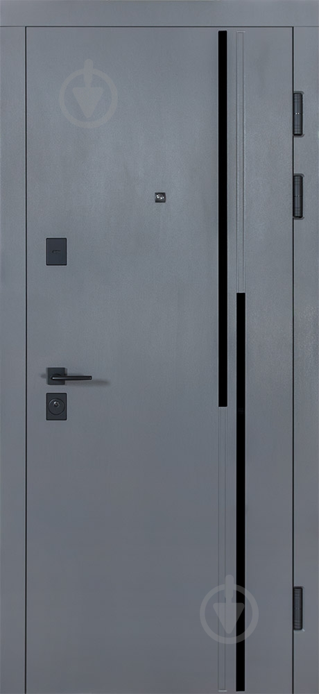 Двері вхідні Булат Термо Ультра (квадро) 567/гладка хром / білий матовий 2050x950 мм праві - фото 2