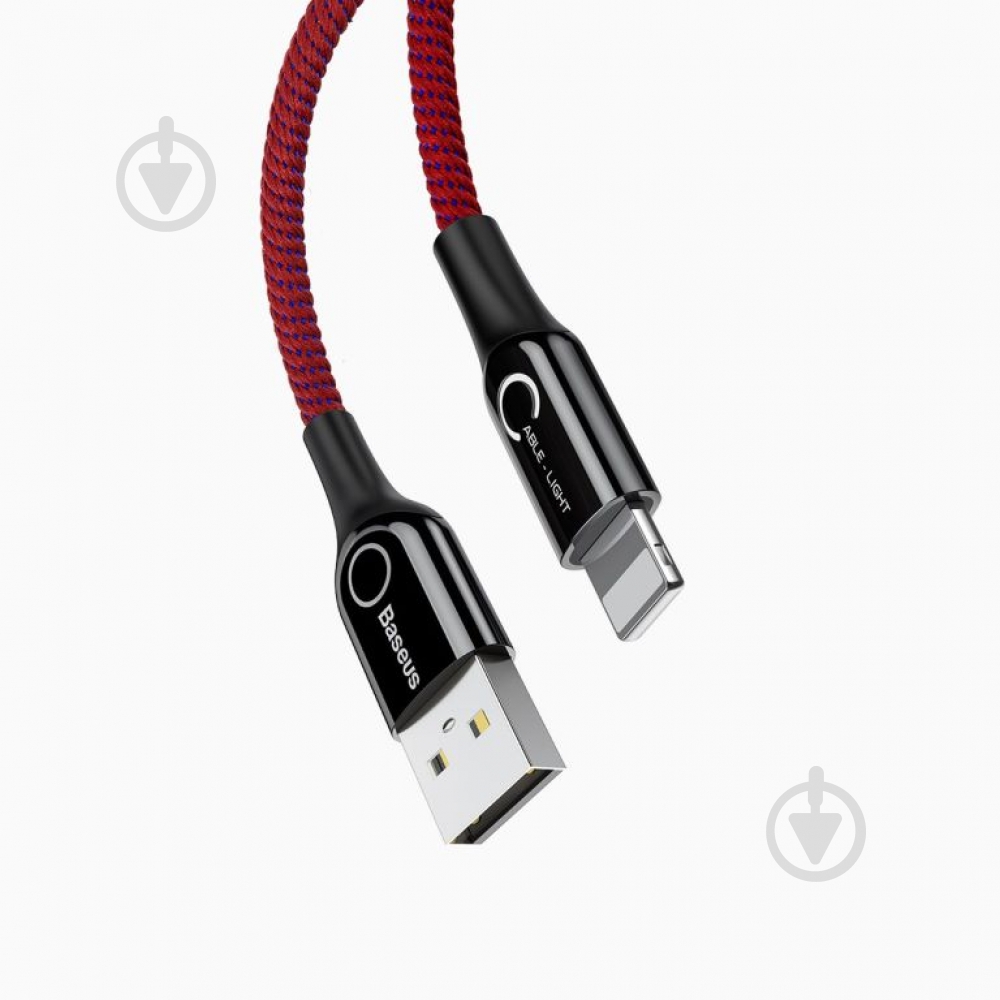 Кабель BASEUS C-shaped Lightning 1м 2.4 A Red (CALCD-09) 1 м red (CALCD-09) - фото 2