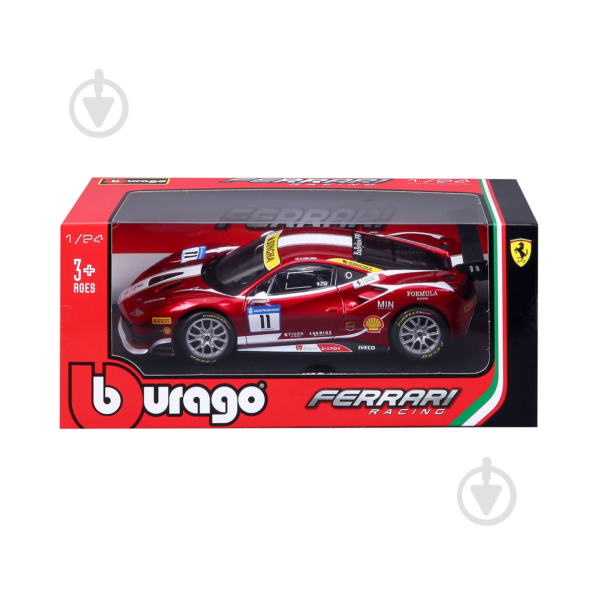 Автомодель Bburago 1:24 Ferrari 488 Challenge 18-26308 - фото 2