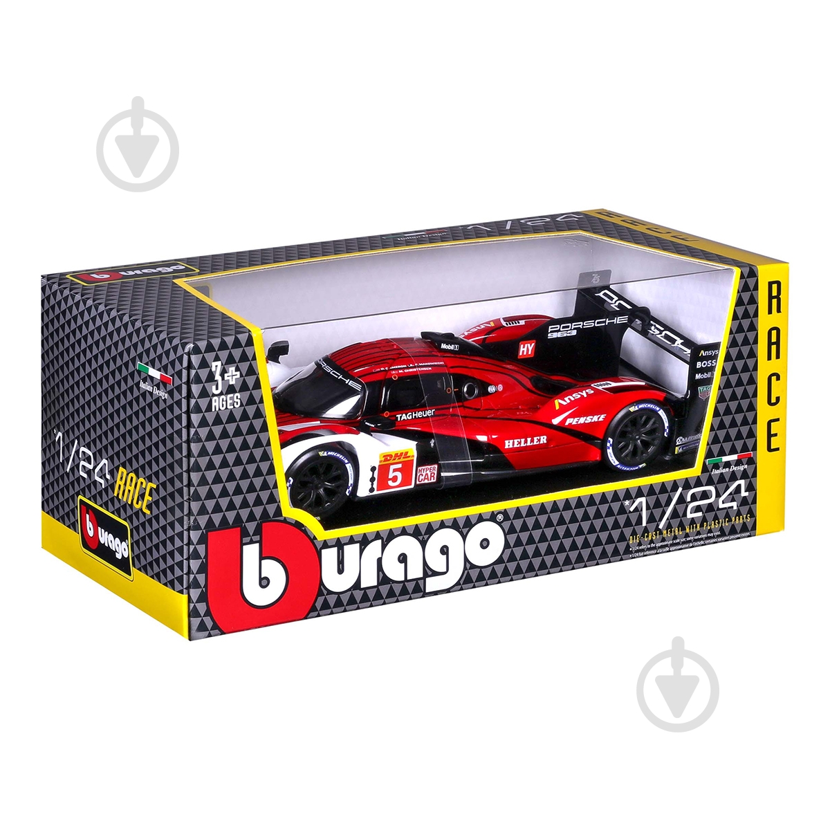 Автомодель Bburago 1:24 Porsche 963 18-28022 - фото 1