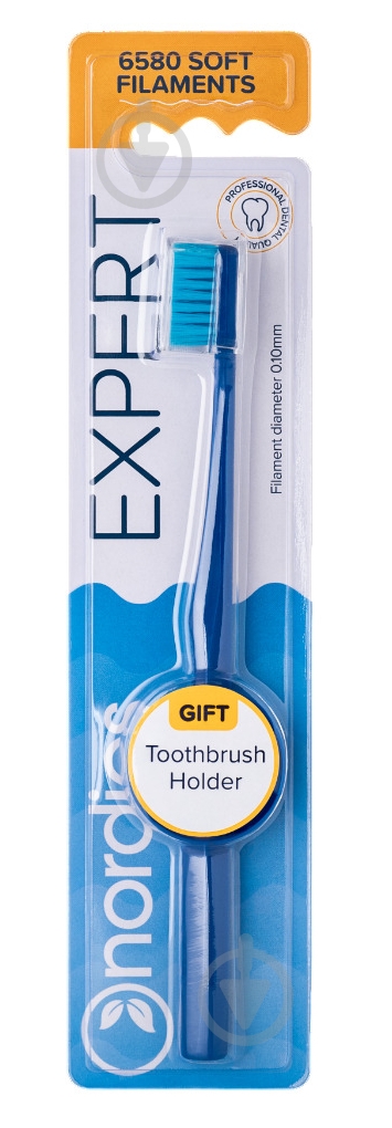 Зубная щетка Nordics Expert 6580 SOFT голубая мягкая - фото 1 Зубная щетка Nordics Expert 6580 SOFT голубая мягкая - фото 1