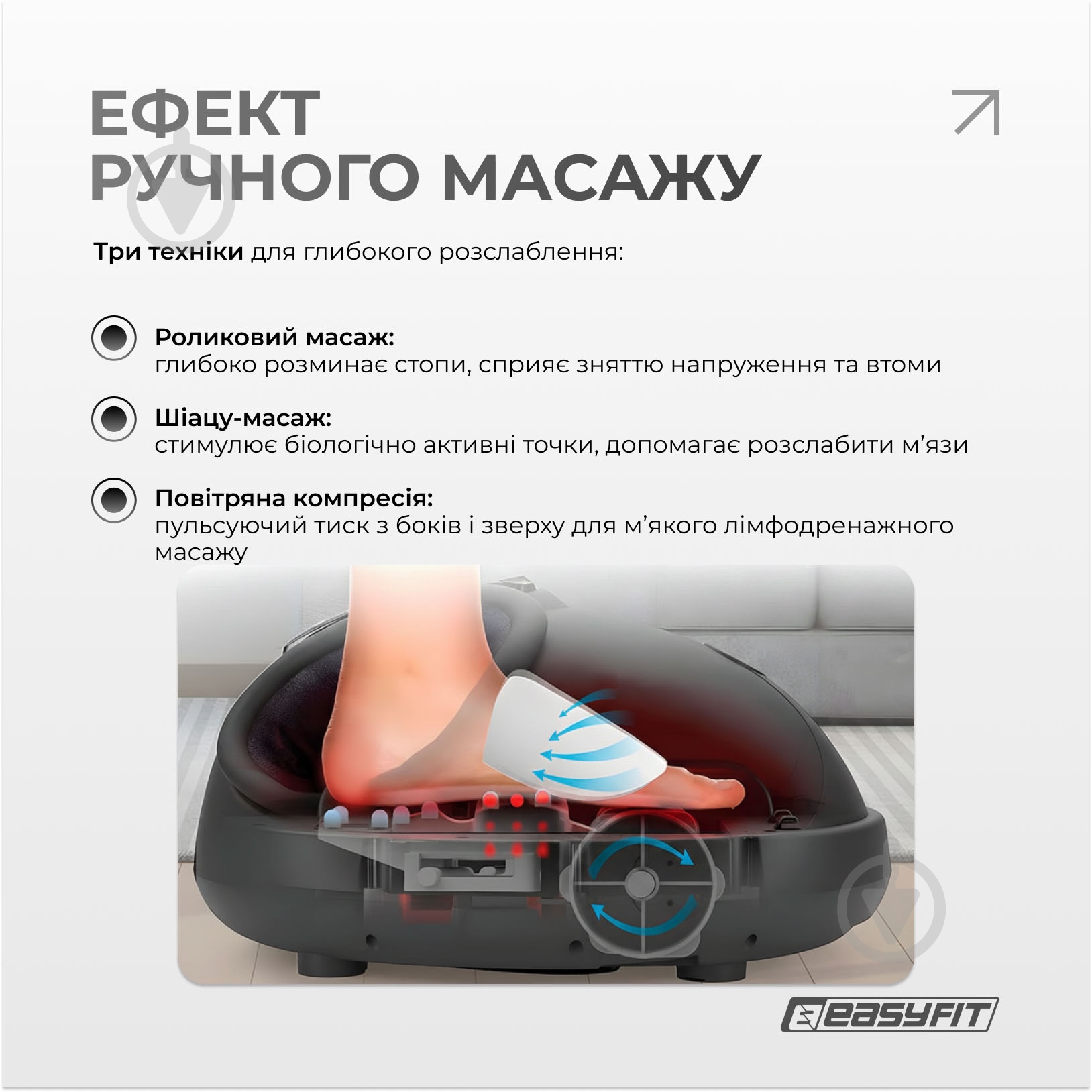 Массажер EasyFit для ног лимфодренажный - фото 4 Массажер EasyFit для ног лимфодренажный - фото 4