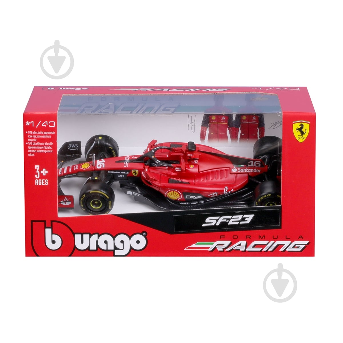 Автомодель Bburago 1:43 Ferrari SF-23 18-36836 - фото 3