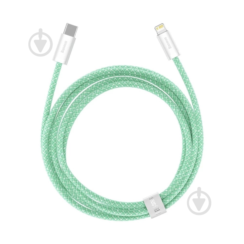 Кабель BASEUS Dynamic Series Fast Charging Data Cable Type-C to iP 20 W 2 м зелений (CALD000106) - фото 2 Кабель BASEUS Dynamic Series Fast Charging Data Cable Type-C to iP 20 W 2 м зелений (CALD000106) - фото 2