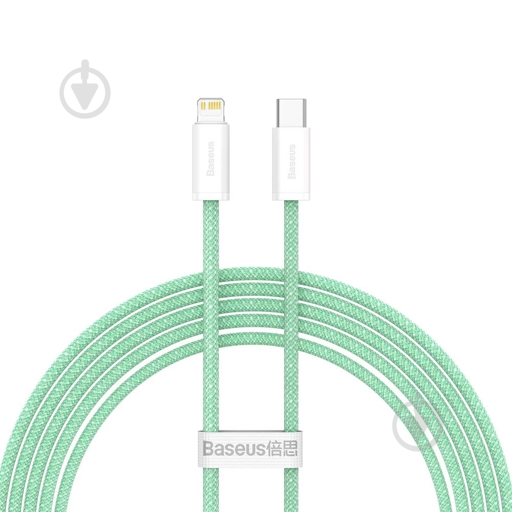 Кабель BASEUS Dynamic Series Fast Charging Data Cable Type-C to iP 20 W 2 м зелений (CALD000106) - фото 1 Кабель BASEUS Dynamic Series Fast Charging Data Cable Type-C to iP 20 W 2 м зелений (CALD000106) - фото 1