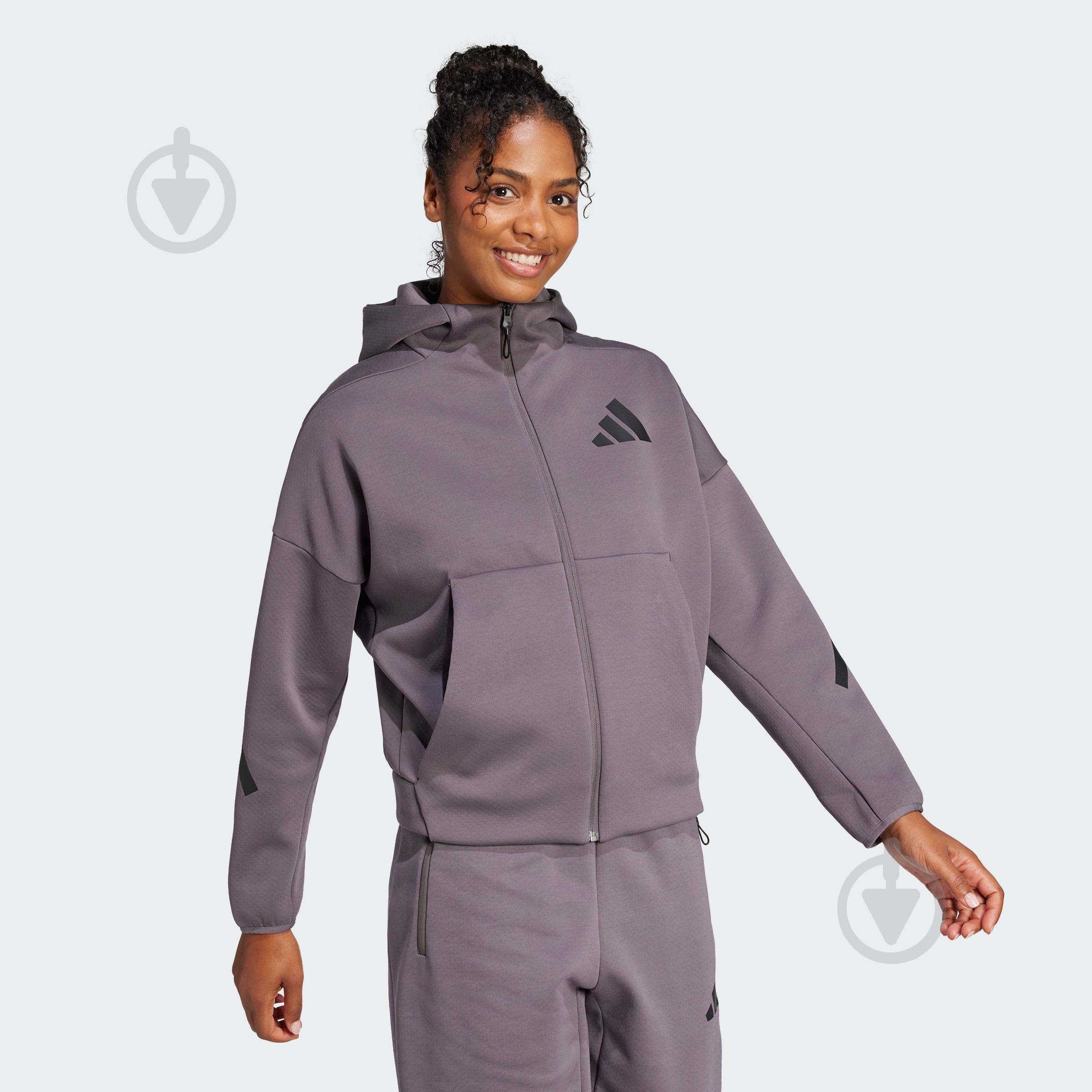 Джемпер Adidas W Z.N.E. FZ JD5985 р.M сірий - фото 5