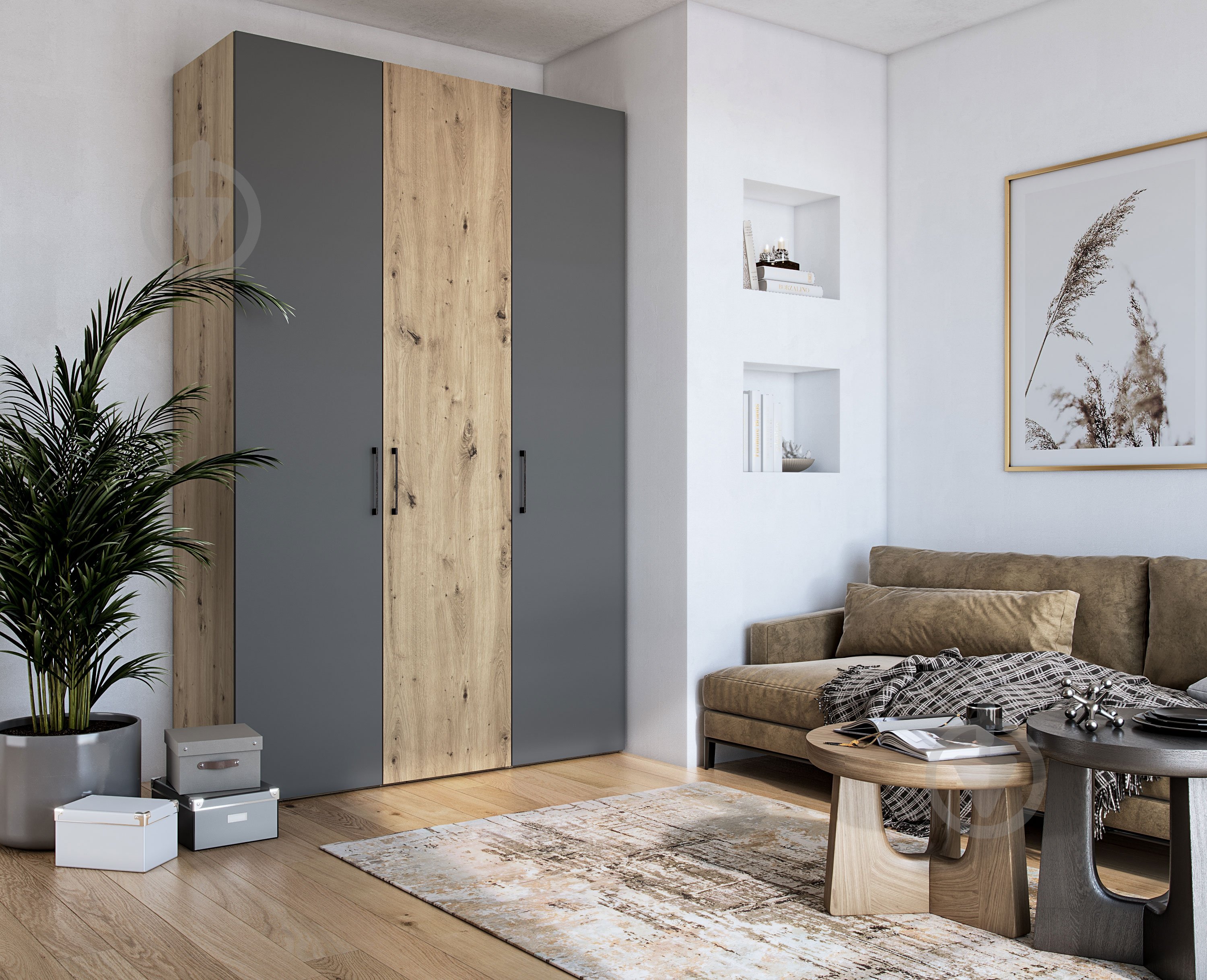 Шафа Грейд готовий комплект V3 Флекс 1500х2380х558 мм дуб артізан - фото 3