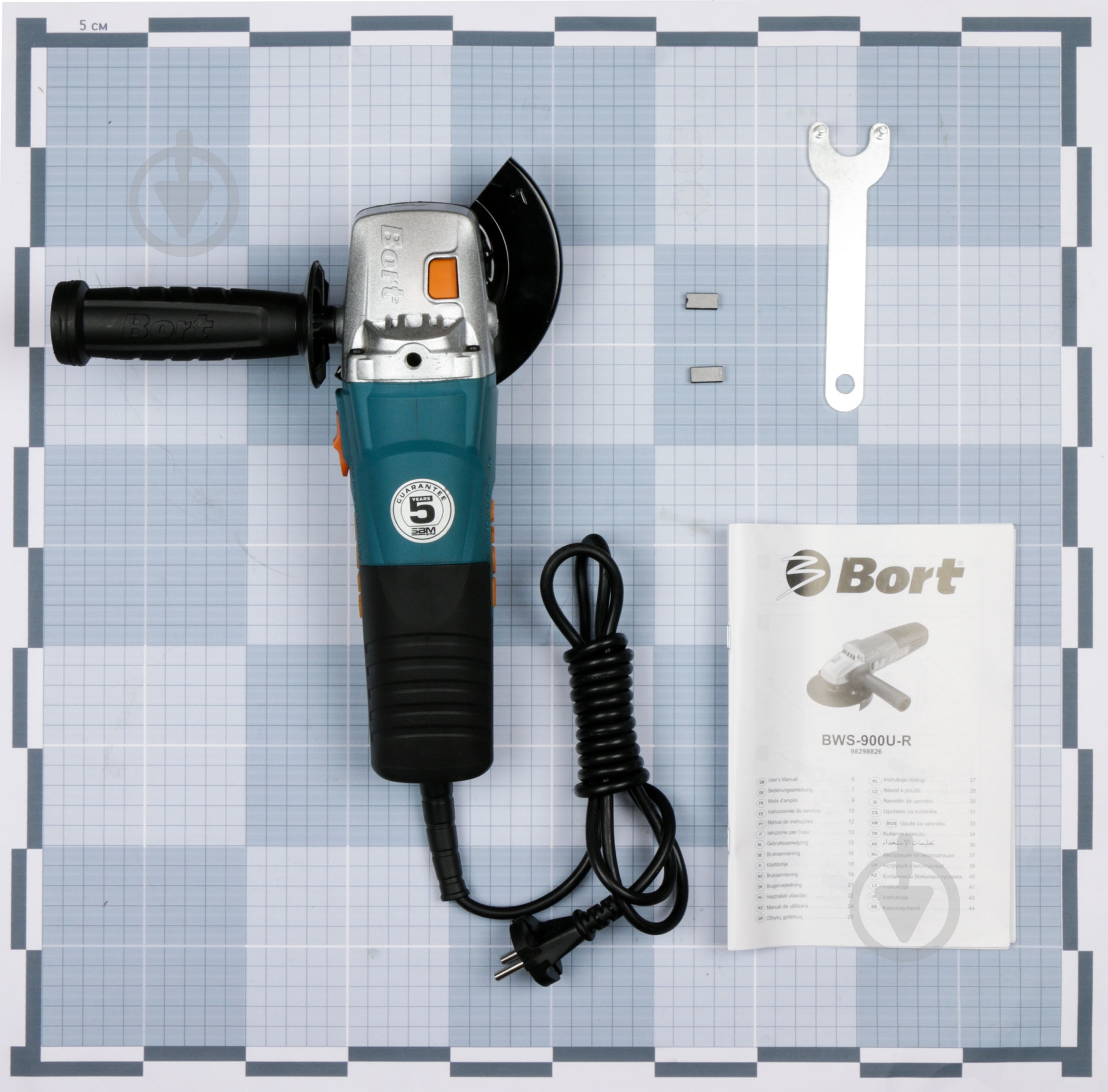 Болгарка (кутова шліфмашина) Bort BWS-900U-R 98298826 - фото 4
